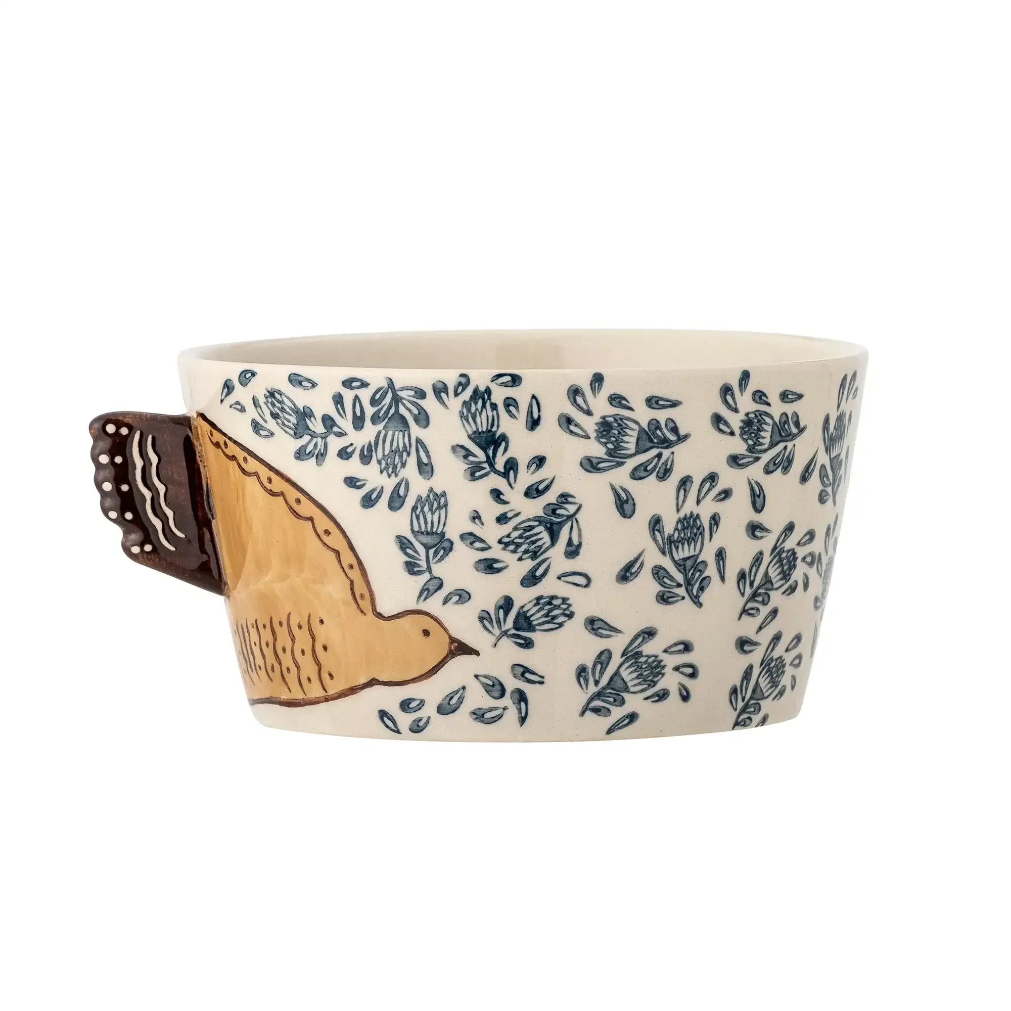 Kom aardewerk nature Hezha 13cm