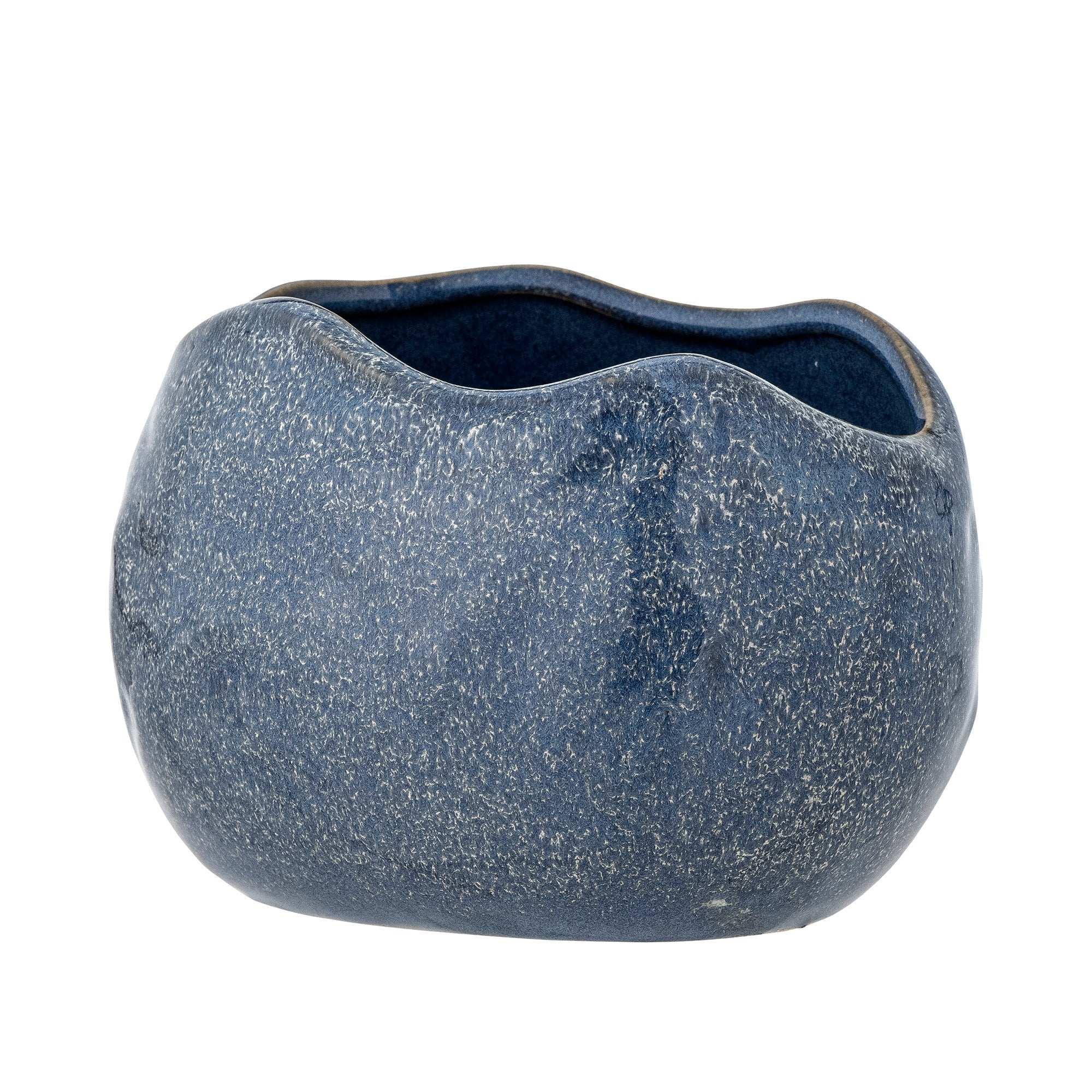Bloempot aardewerk blauw Pennie