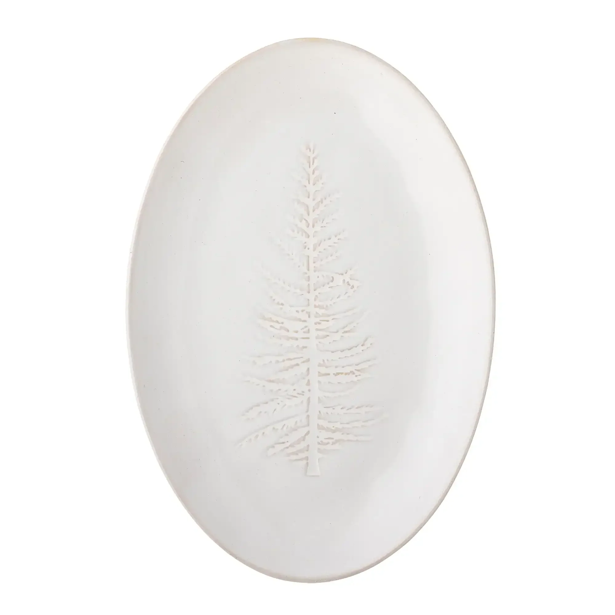 Dienblad aardewerk nature Winter 31cm