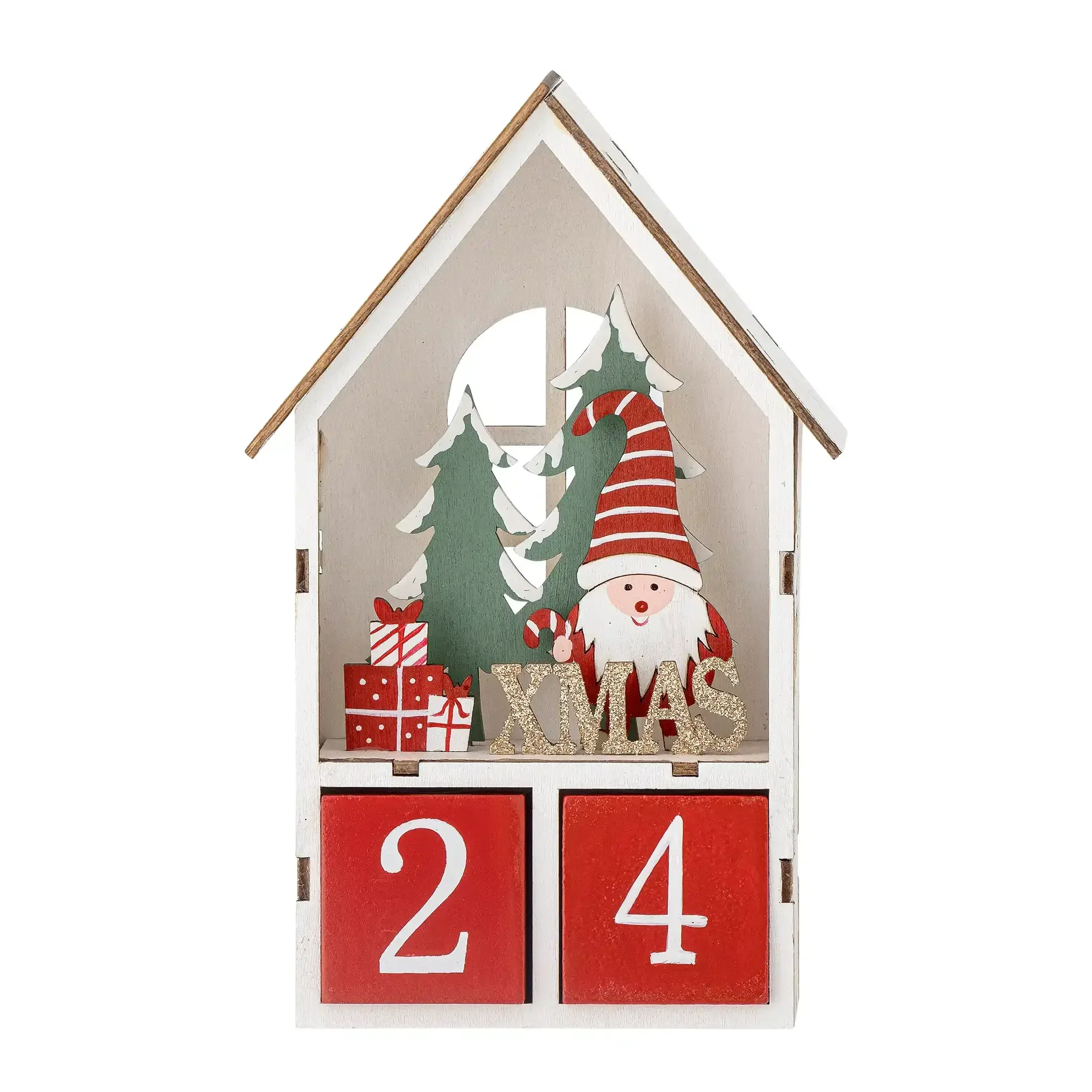 Adventskalender multiplex rood Edmund