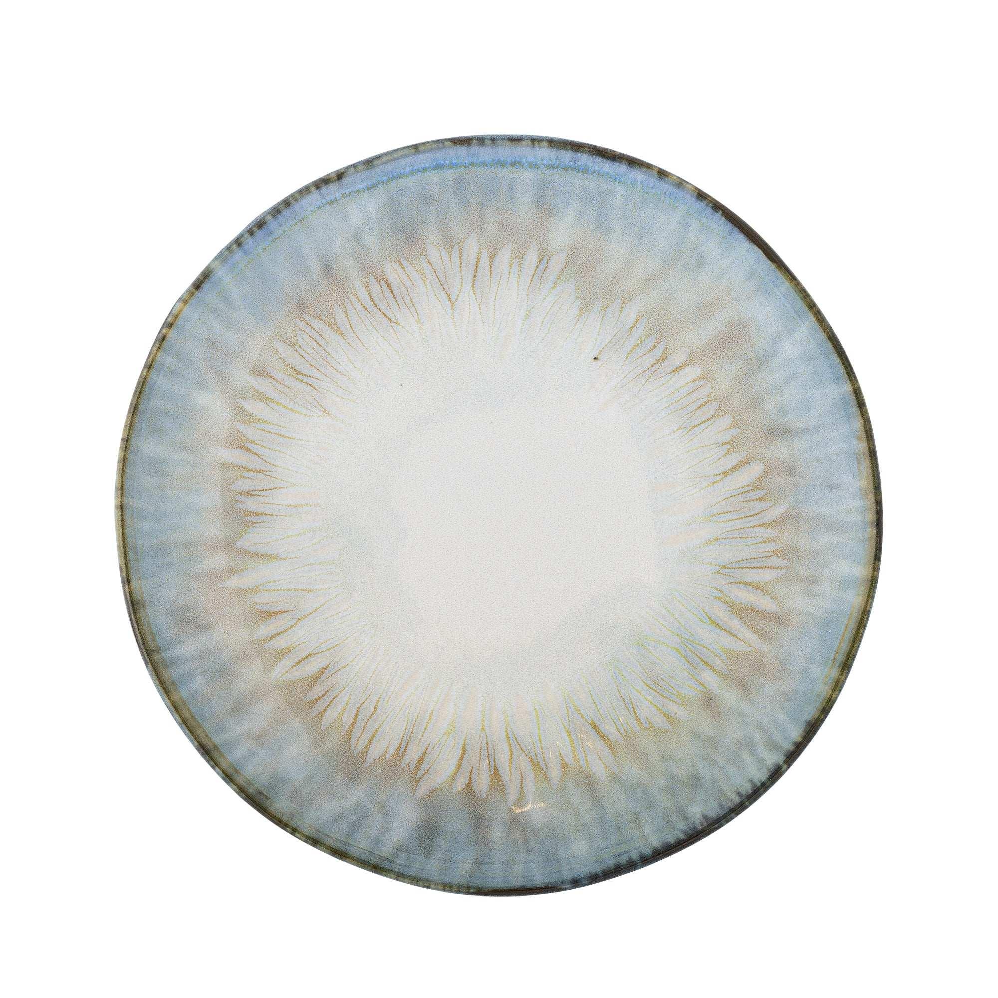 Bord aardewerk blauw Calen 18cm