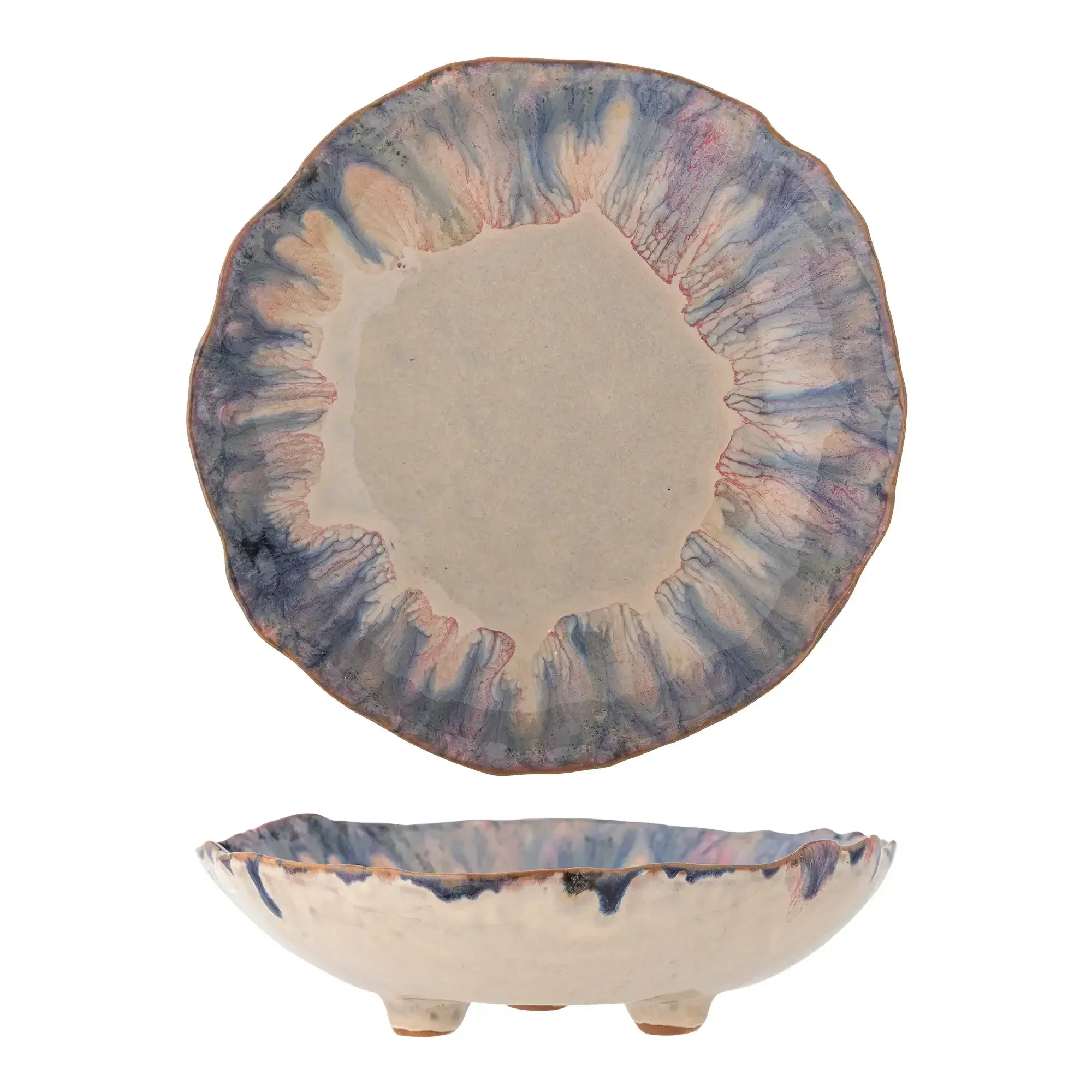 Schaal aardewerk blauw Amalia
