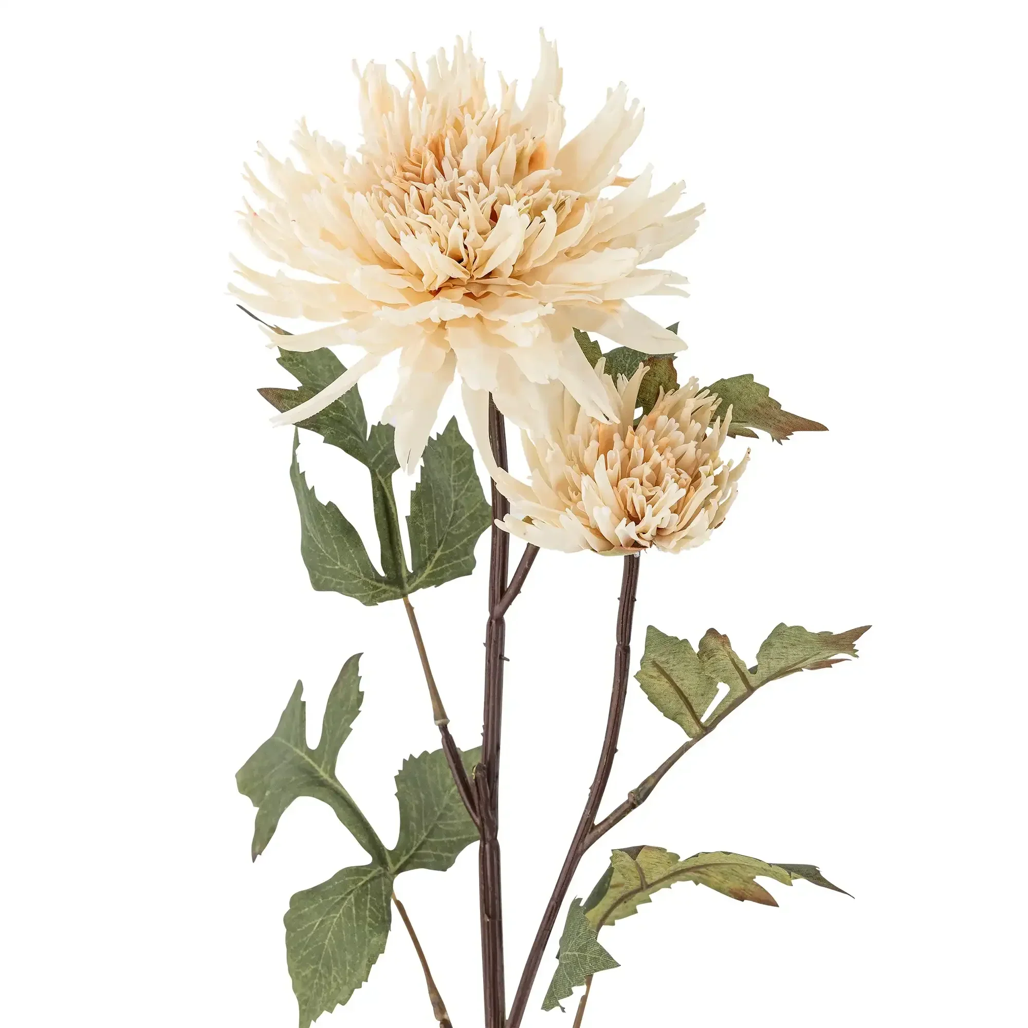 Chrysant tak kunstbloem nature