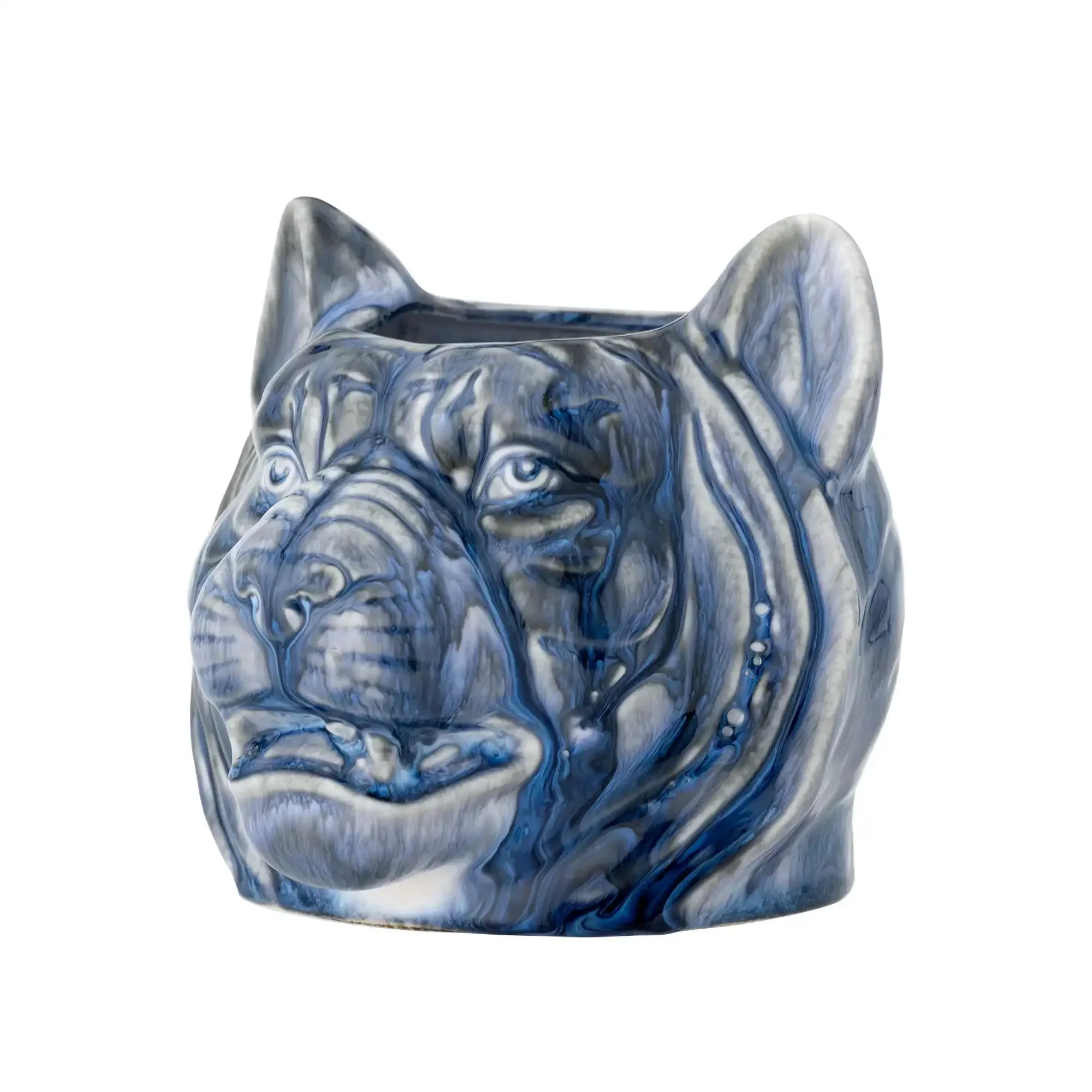 Bloempot aardewerk blauw Abner