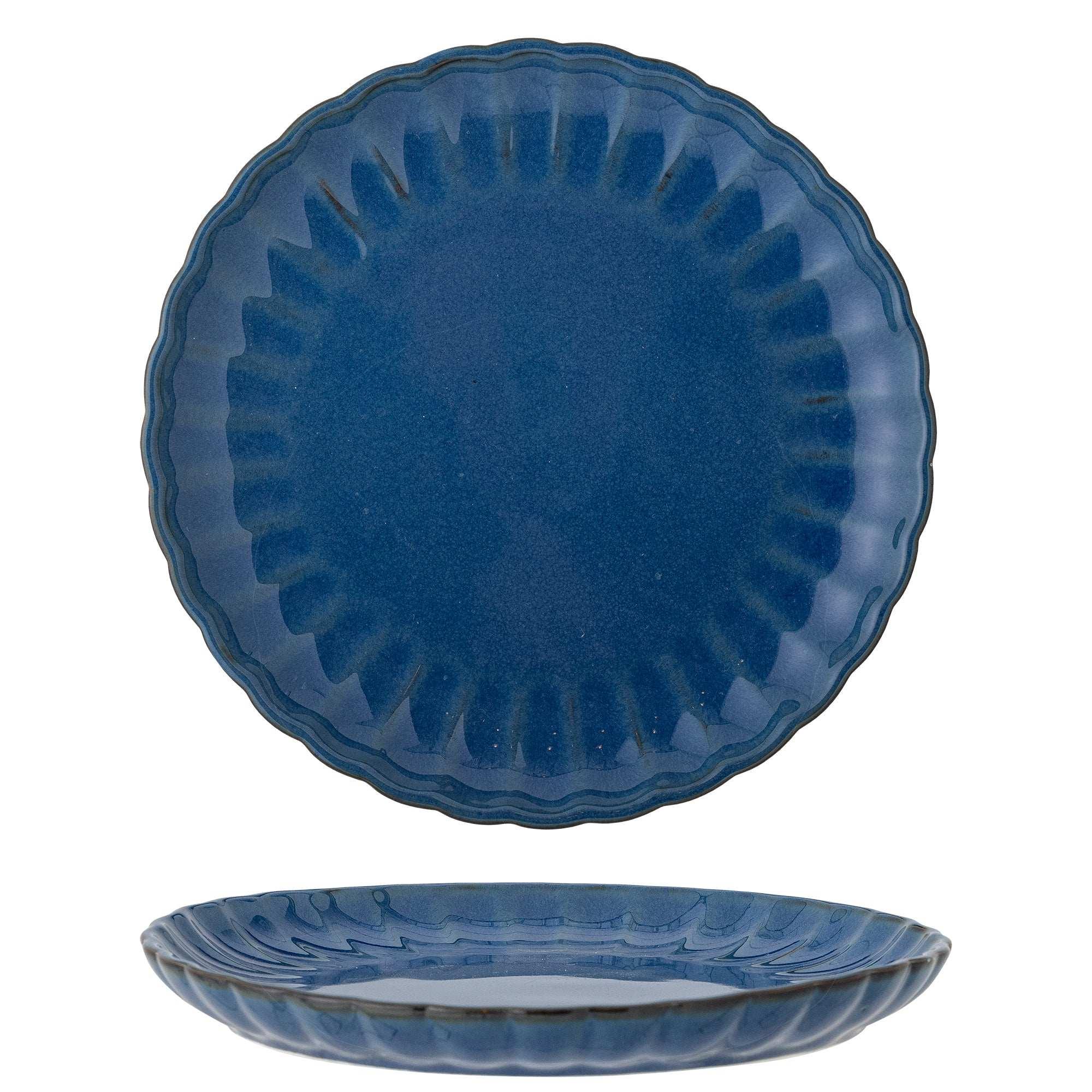 Bord aardewerk blauw Latina