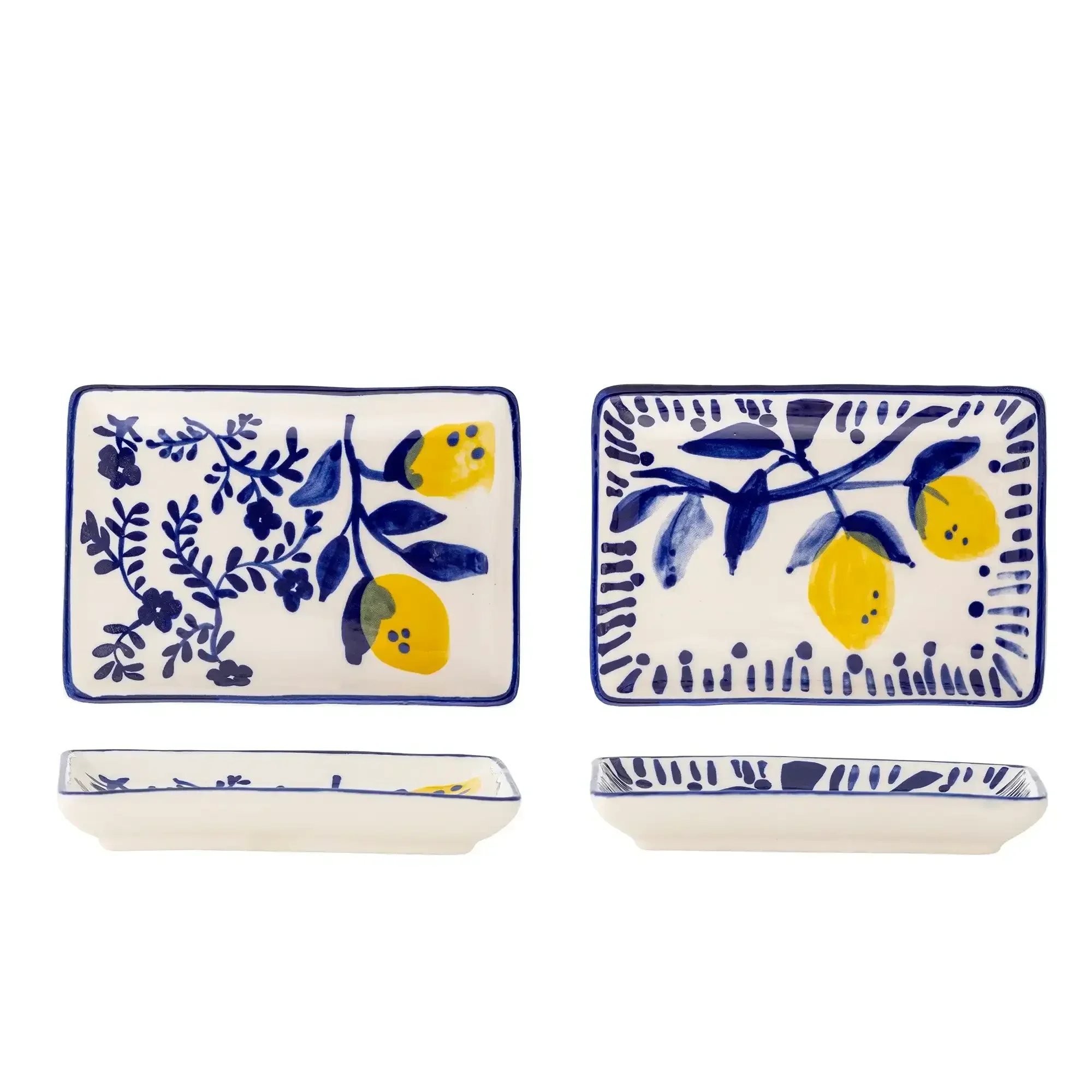 Borden aardewerk blauw Maxima – set van 2
