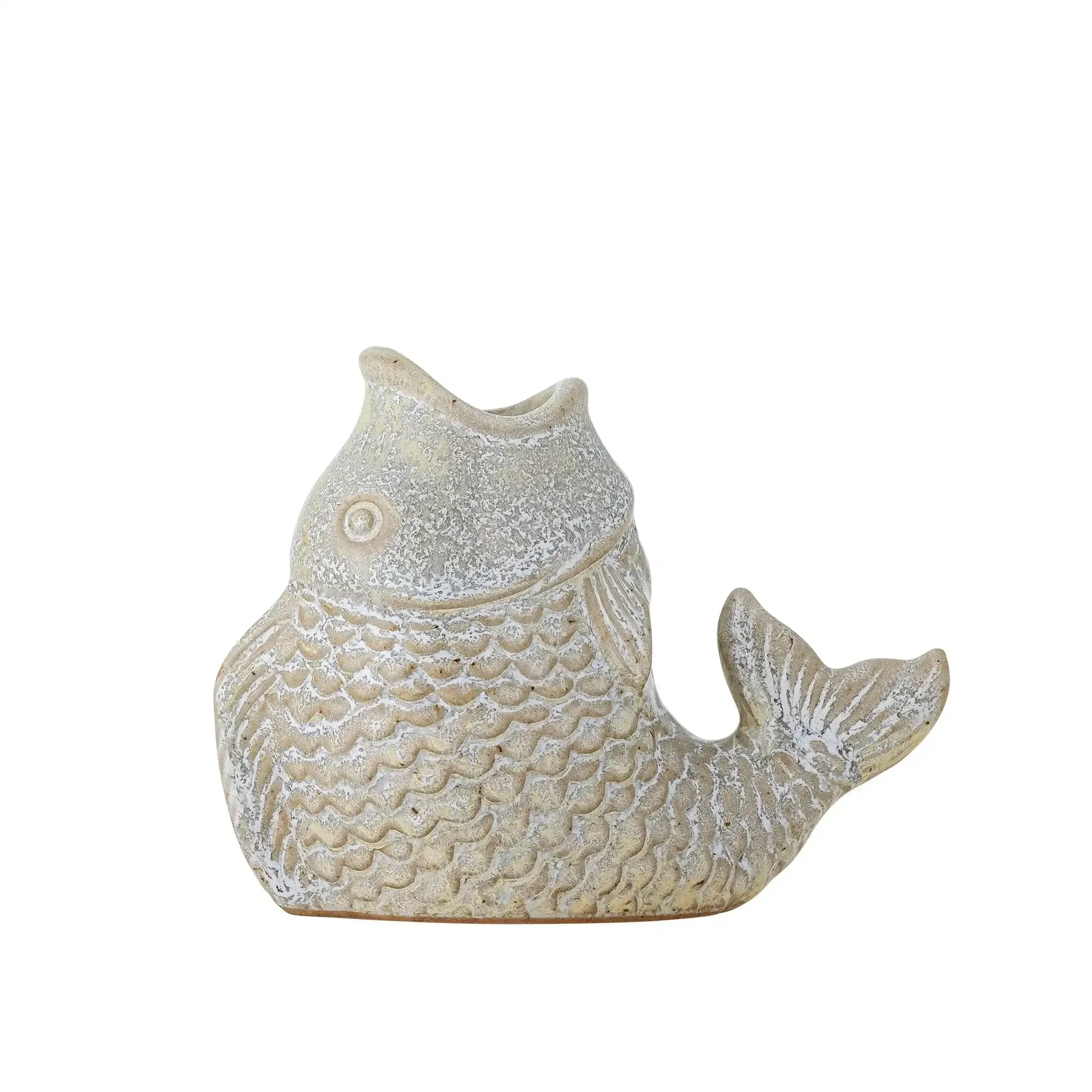 Kandelaar aardewerk grijs Hiro 11cm