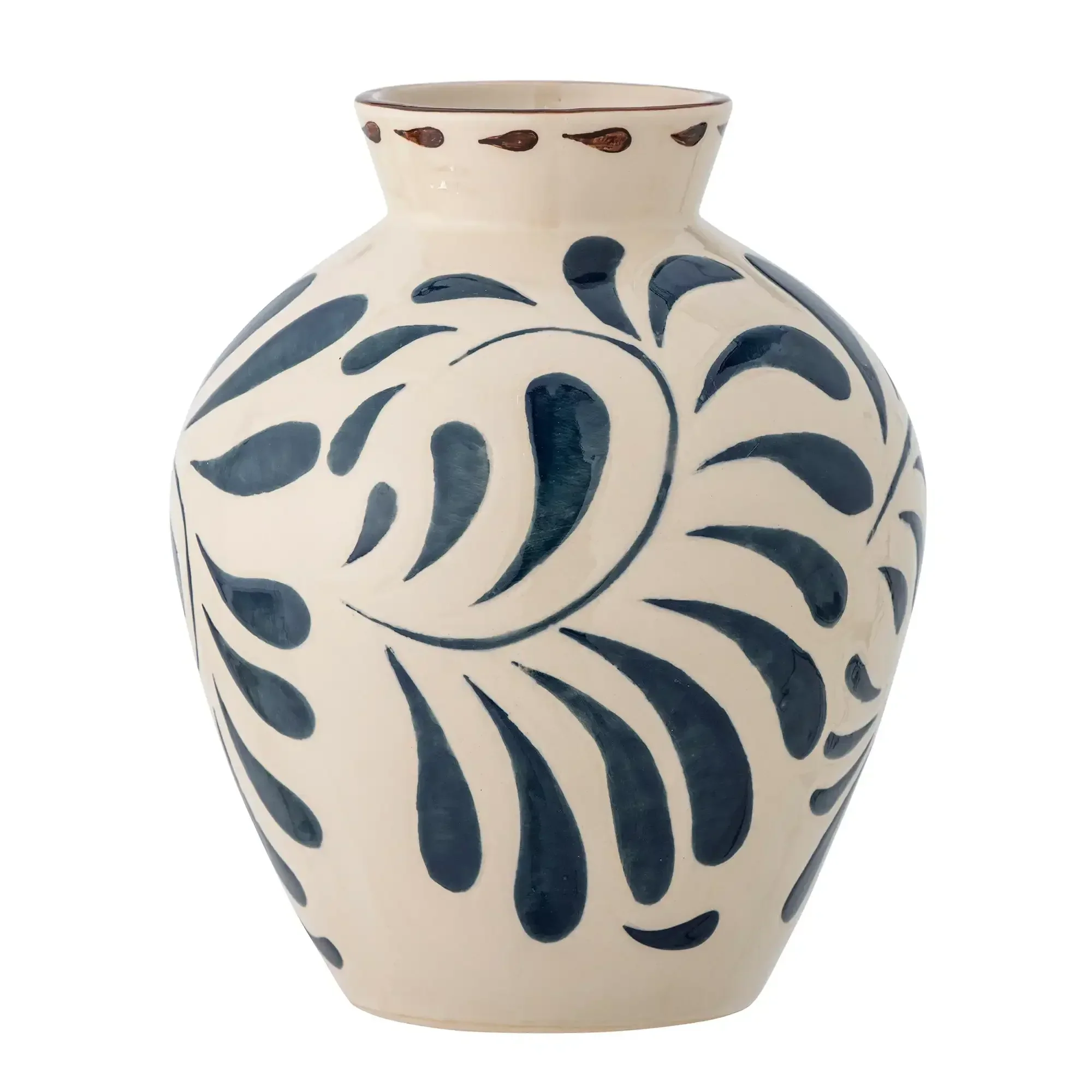 Vaas aardewerk blauw Heikki 24cm