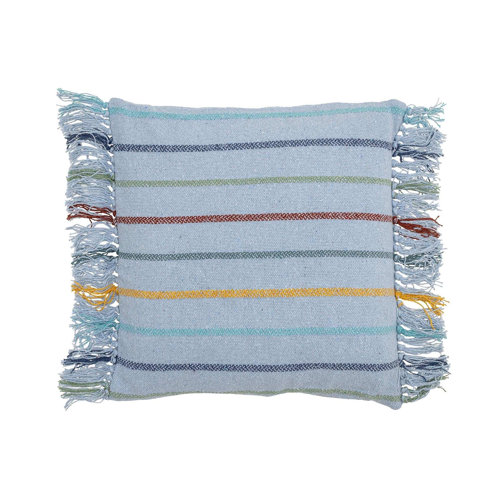 Frey kussen gerecycled katoen blauw 45x45cm