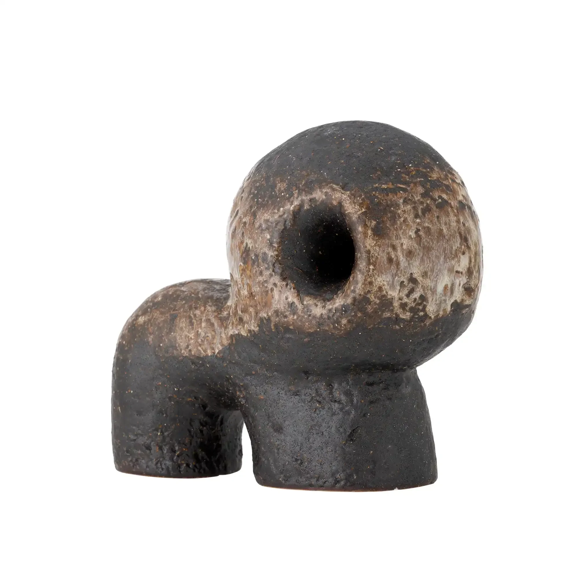 Beeld aardewerk zwart Bobby 20cm