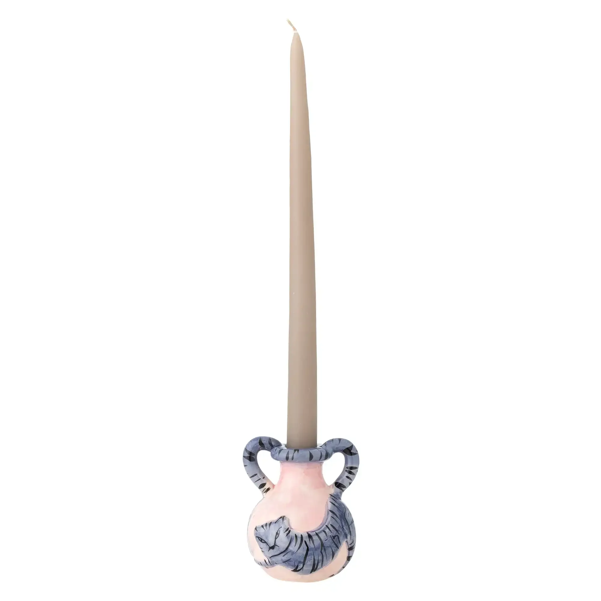 Kandelaar aardewerk blauw Ryker