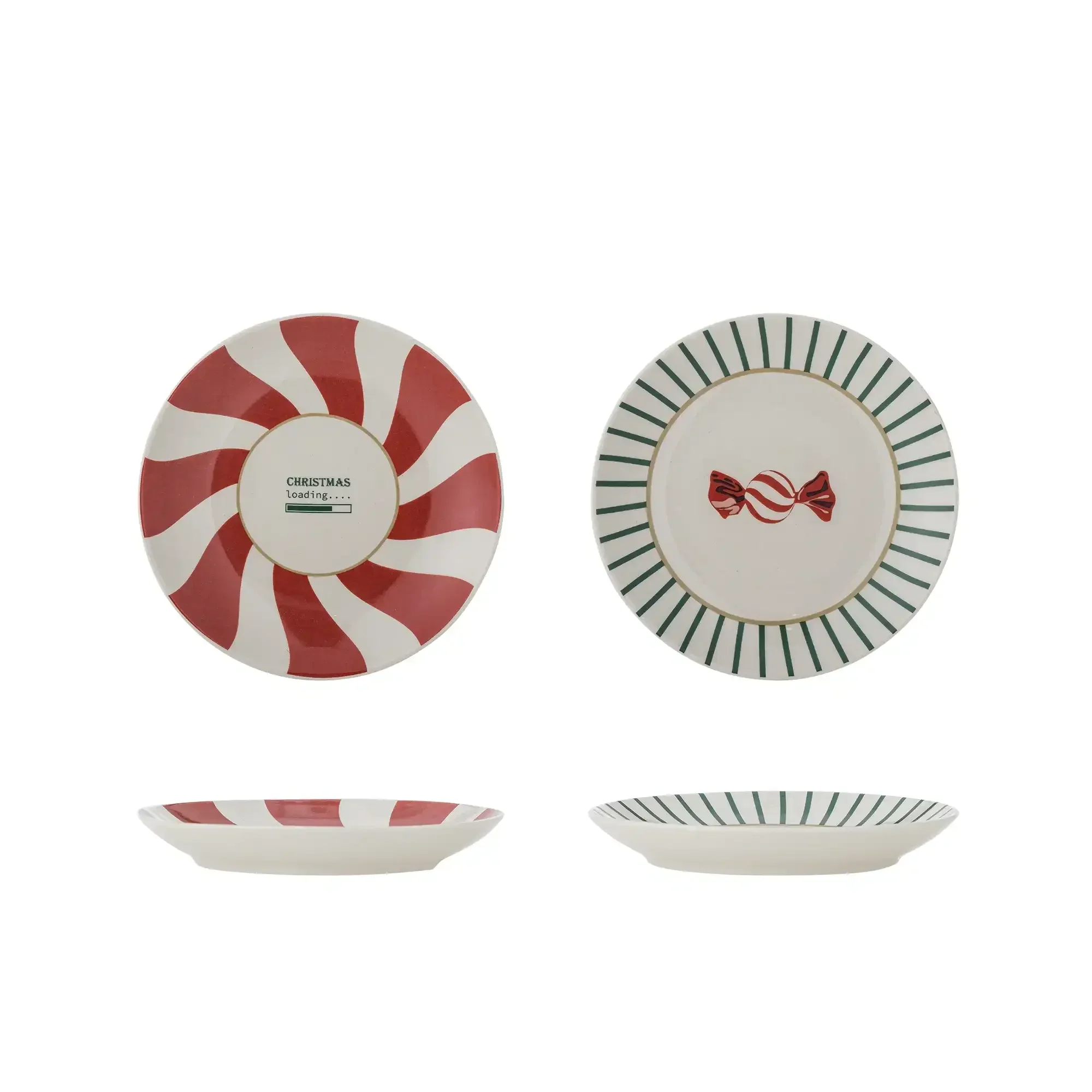 Bord aardewerk nature Yule – set van 2 Bord aardewerk nature Yule – set van 2