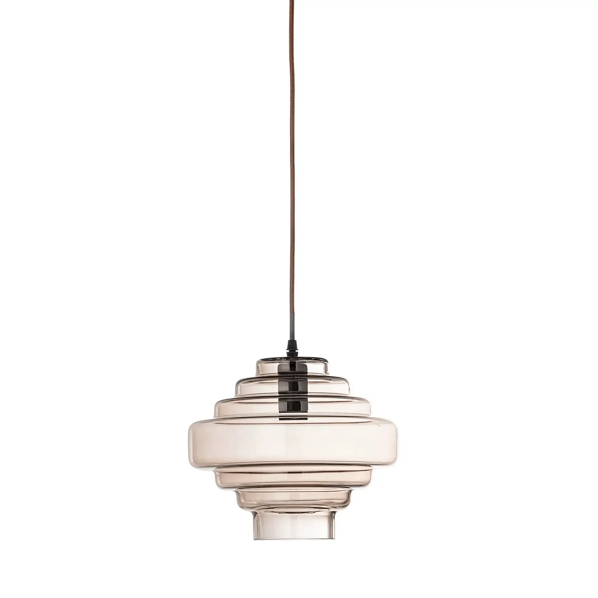 Hanglamp glas bruin Ilua 27cm