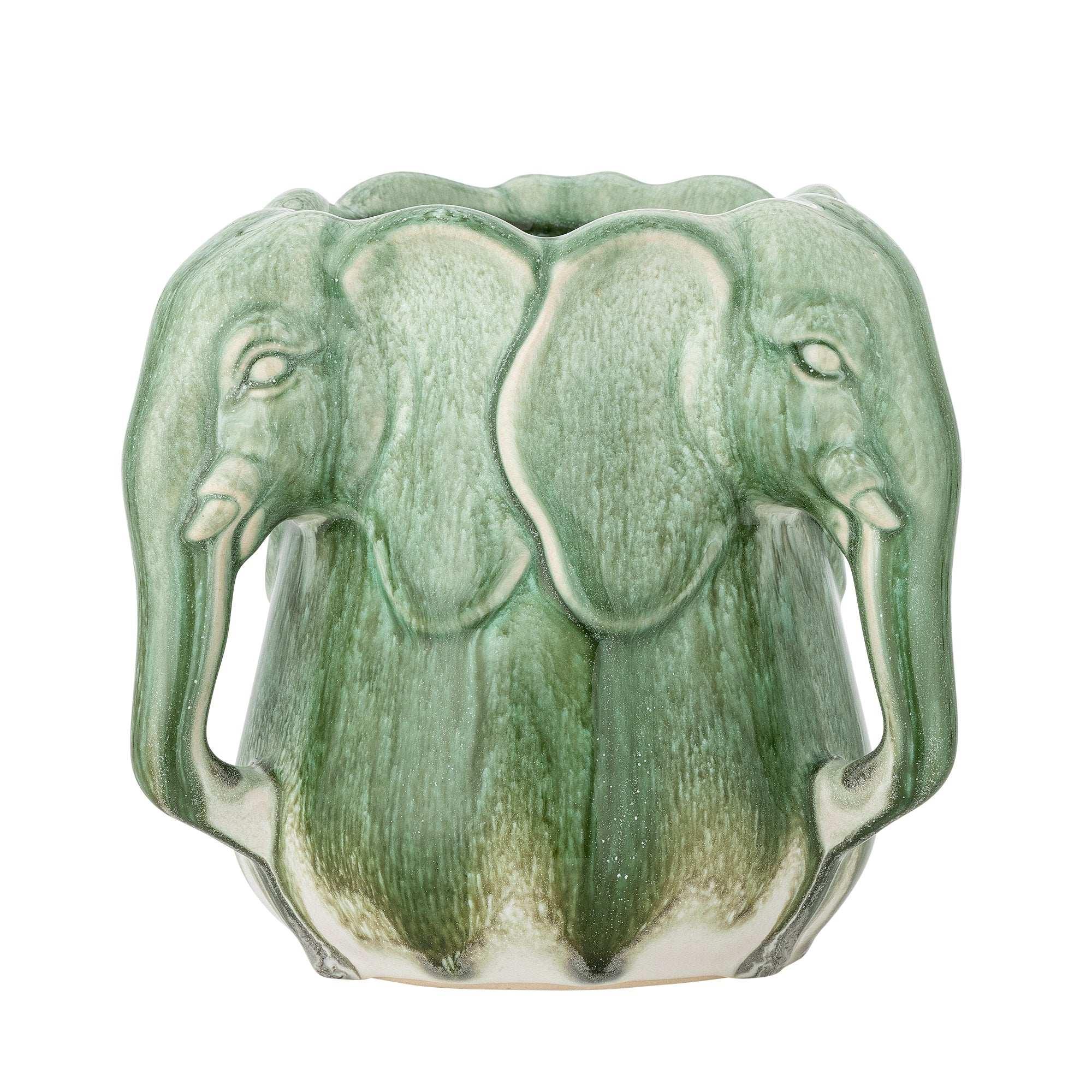 Vaas aardewerk groen Pontus 15cm
