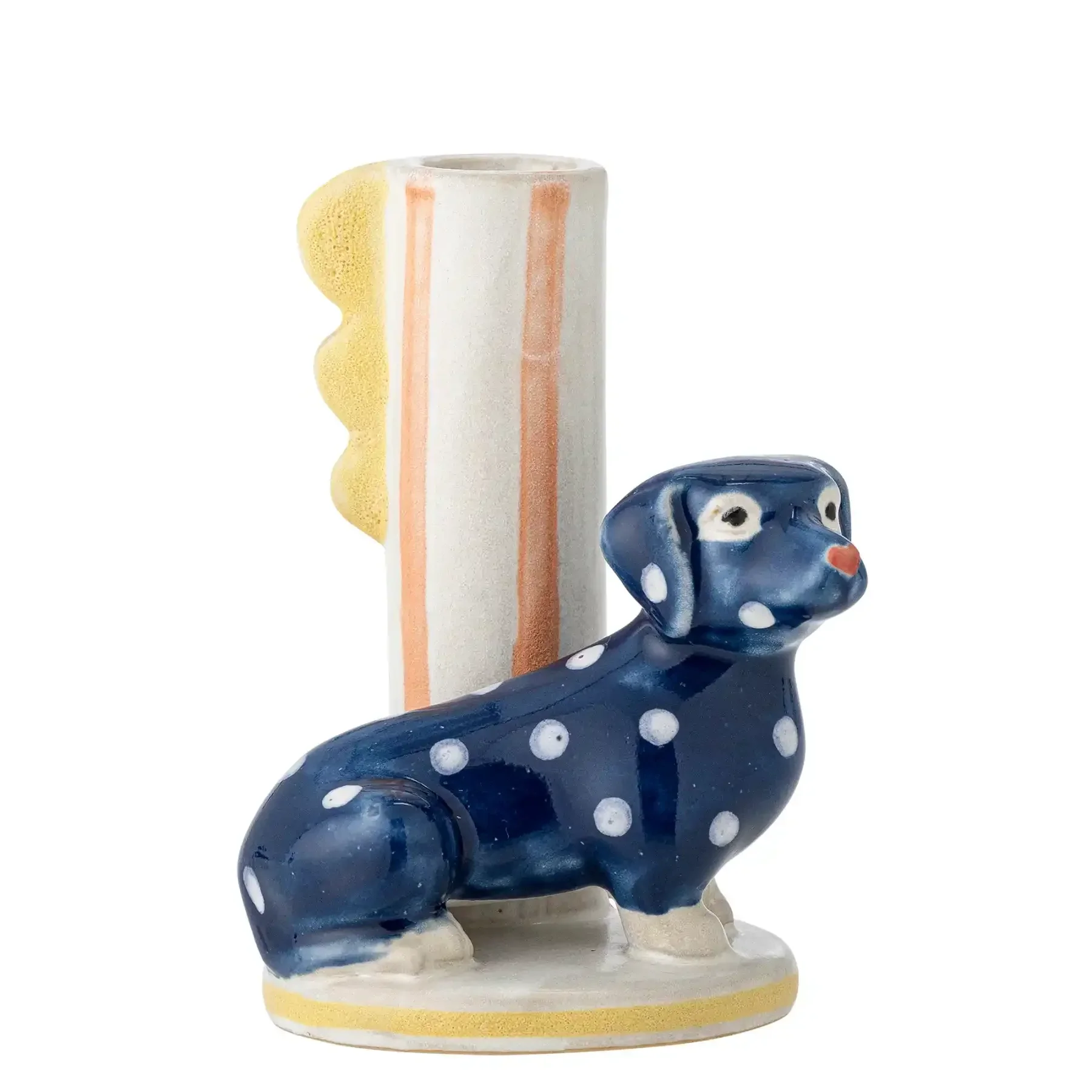 Kandelaar aardewerk multi Dachsy 12cm