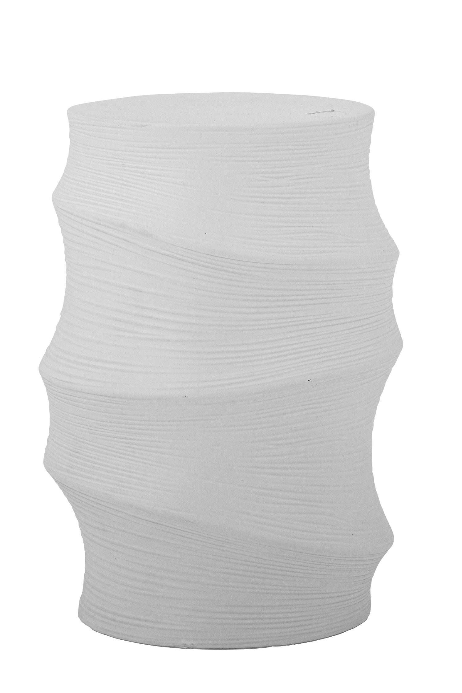 Bijzettafel aardewerk wit Volise