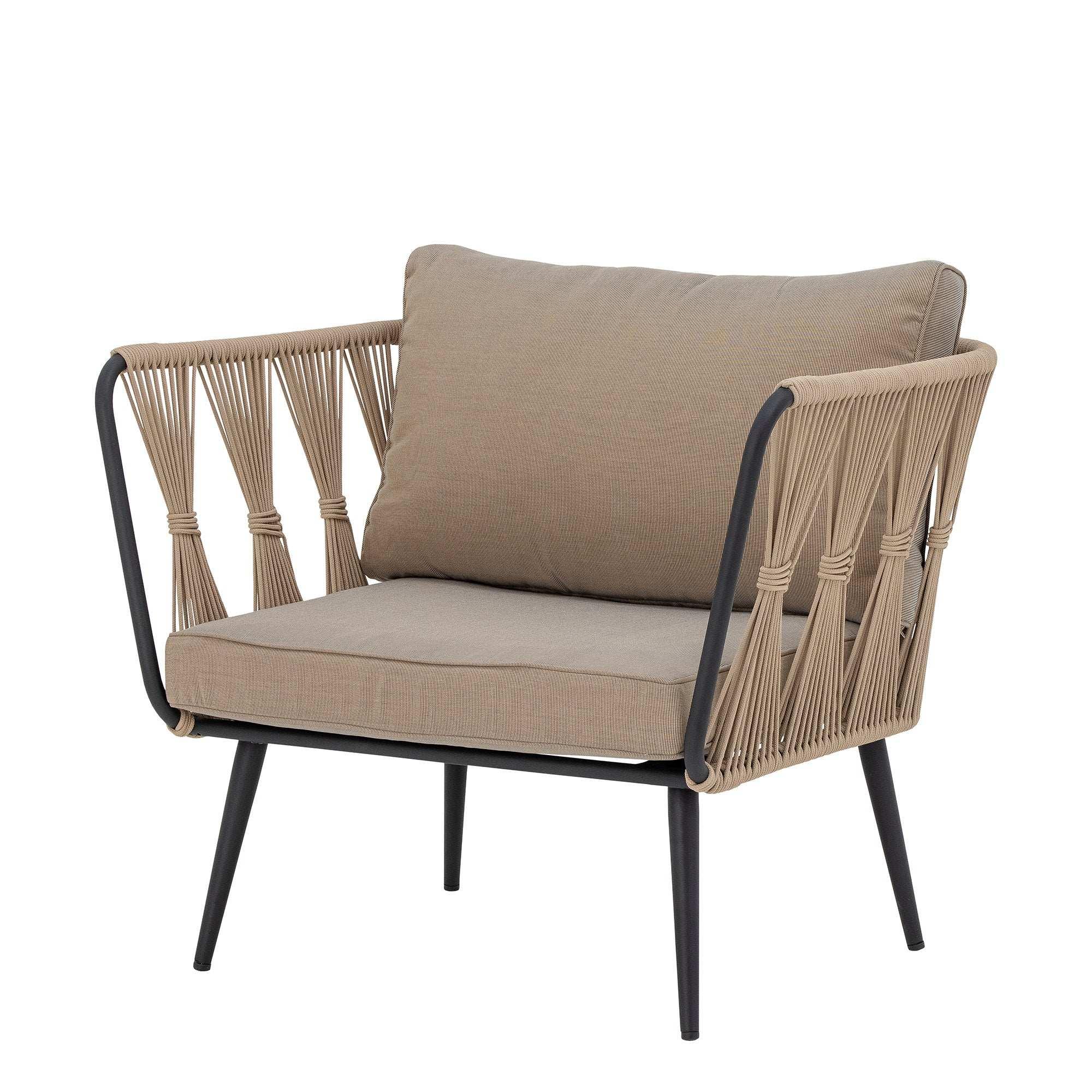 Lounge chair metaal bruin Pavone