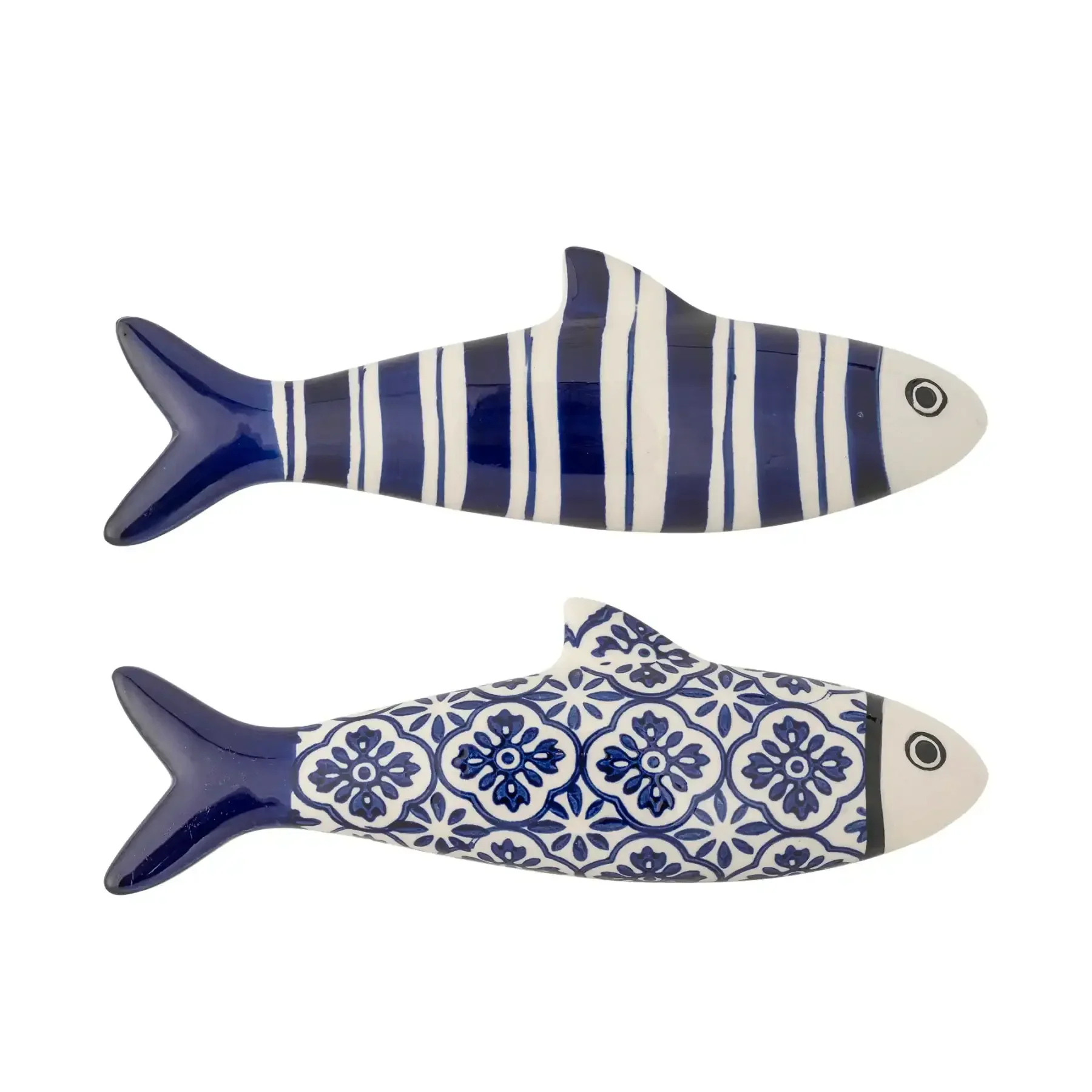 Wanddecoratie blauw Dunne 26cm – set van 2