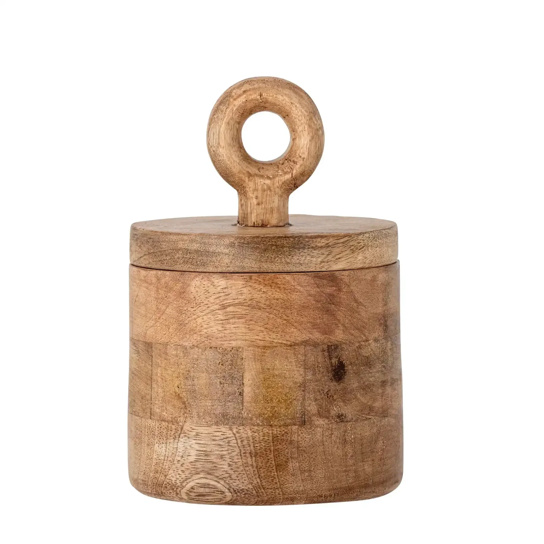 Voorraadpot mangohout naturel Nonnie 18cm