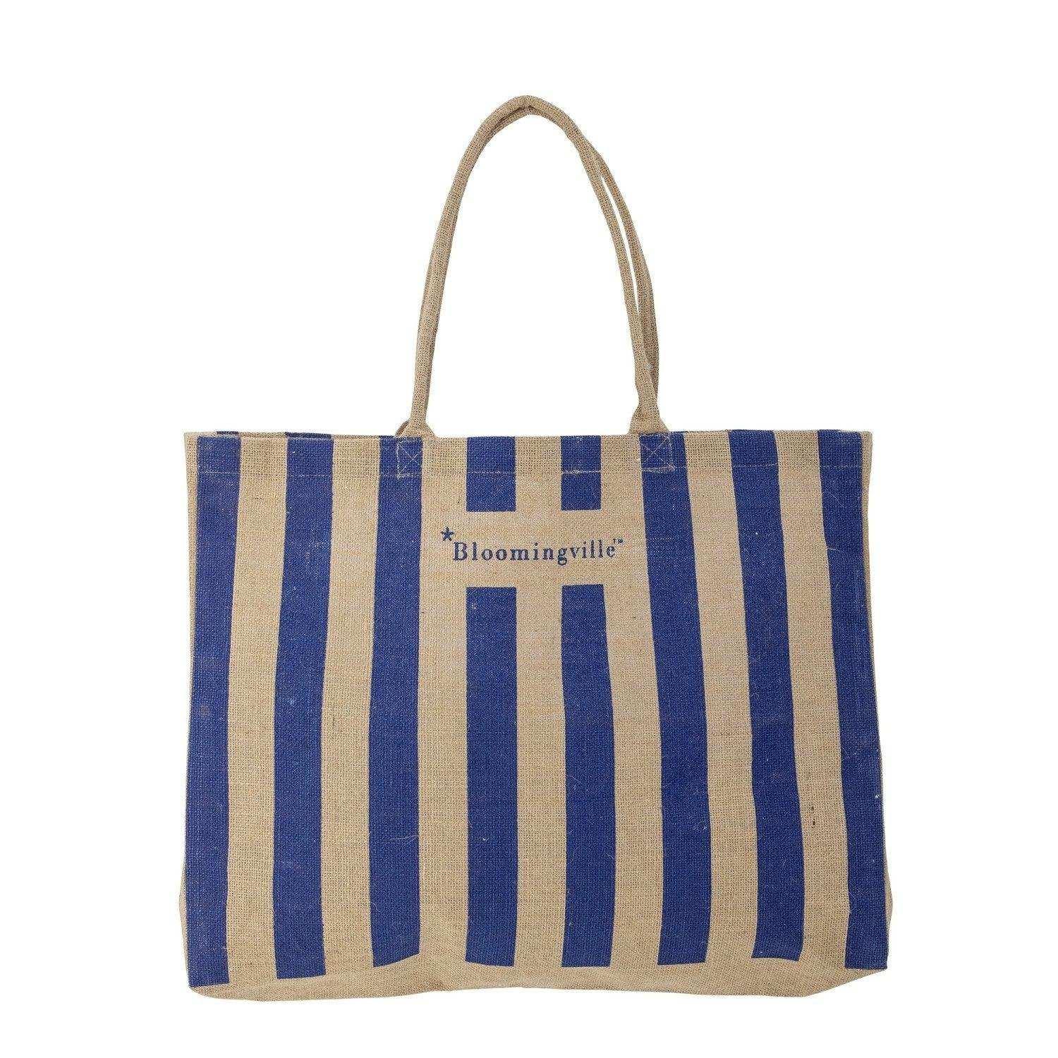 Bergamo shopper tas blauw jute