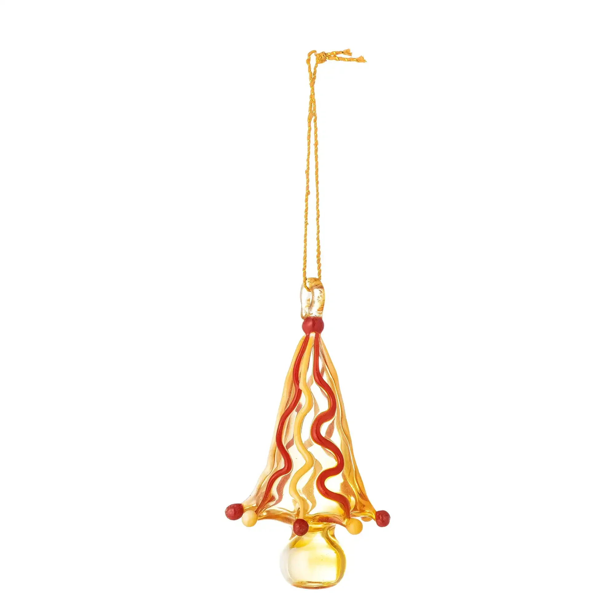 Kerstornament glas geel Cherlyn Kerstornament glas geel Cherlyn