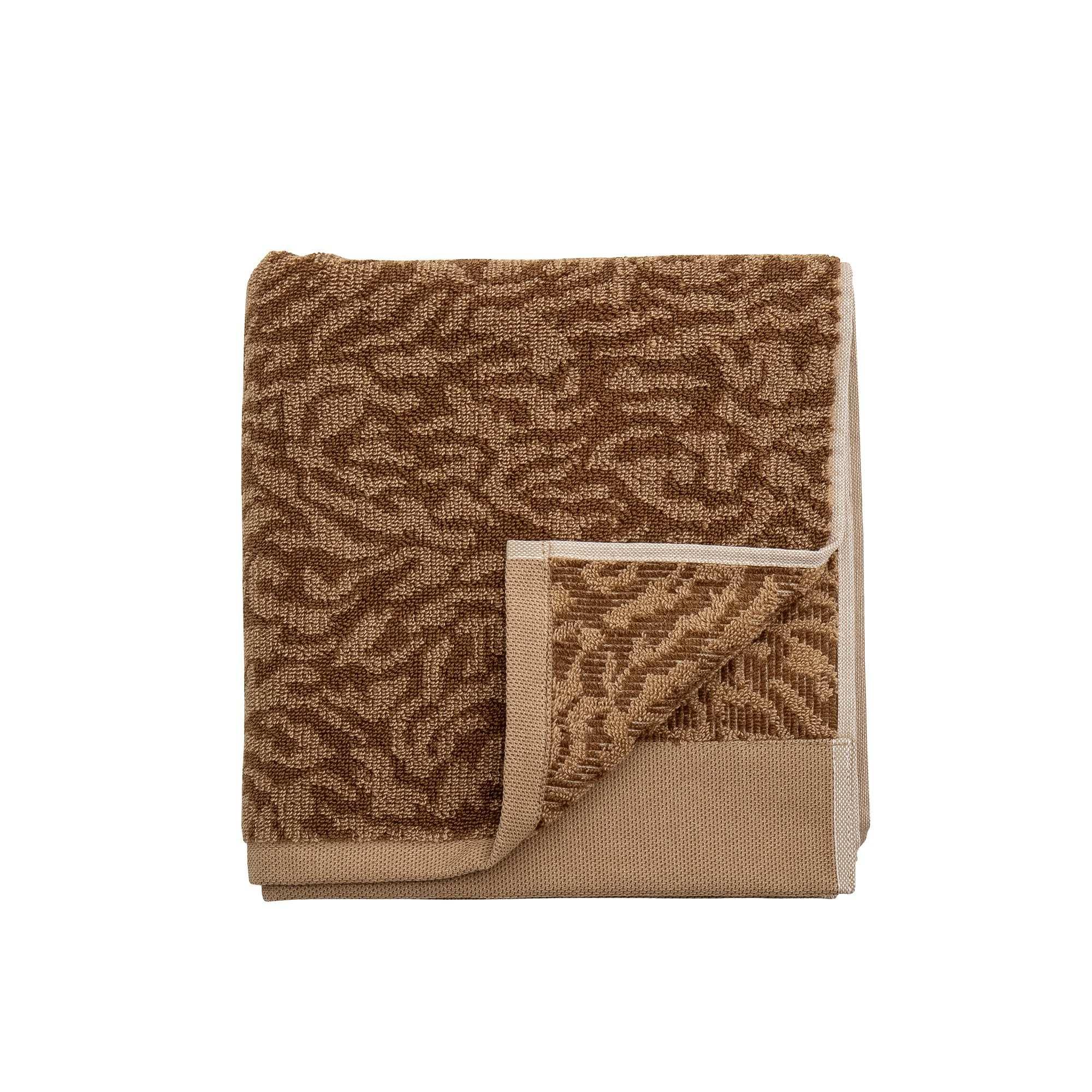 Handdoek katoen bruin Kaysa 50x100cm