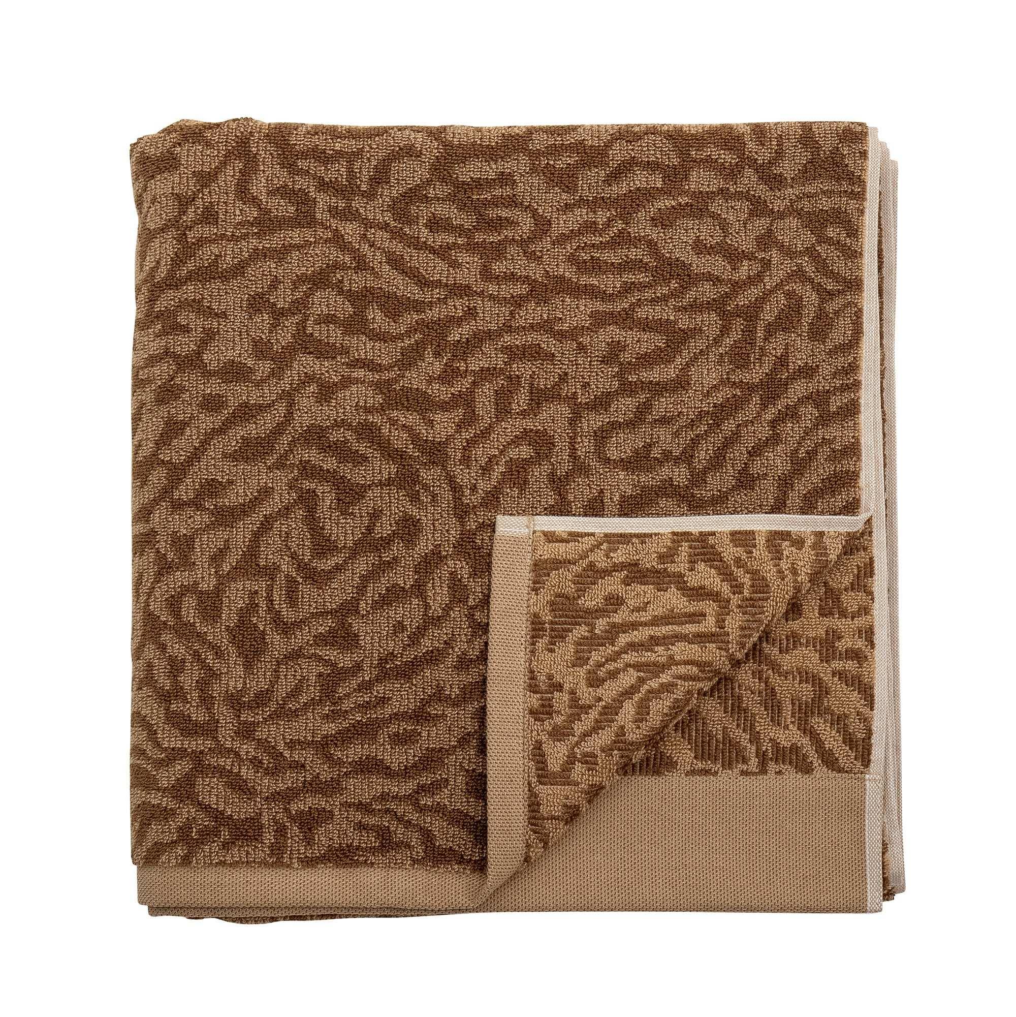 Handdoek katoen bruin Kaysa 70x140cm