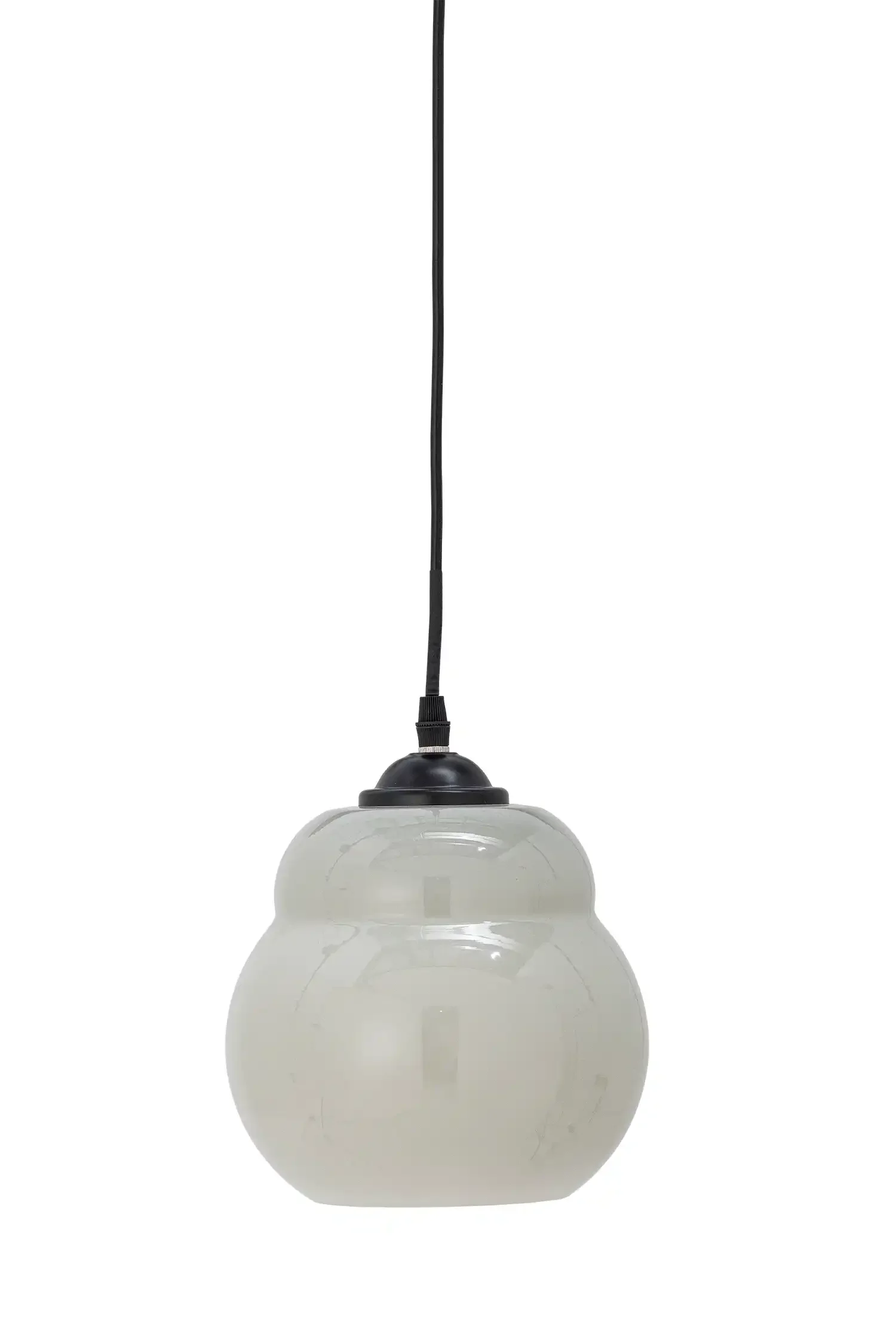 Hanglamp glas grijs Motella 19cm