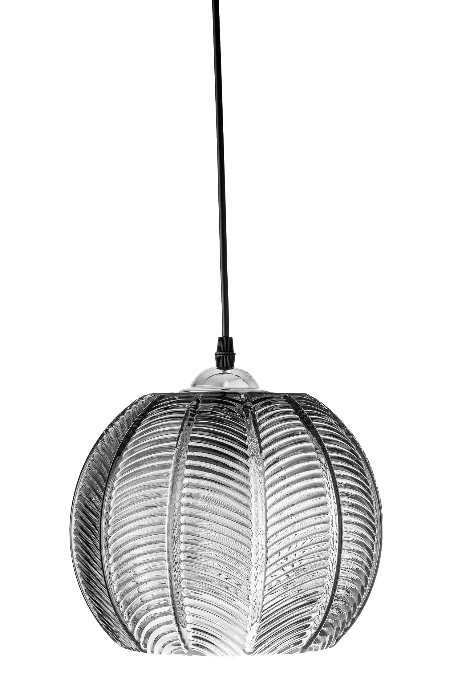 Hanglamp glas grijs Adar 22cm