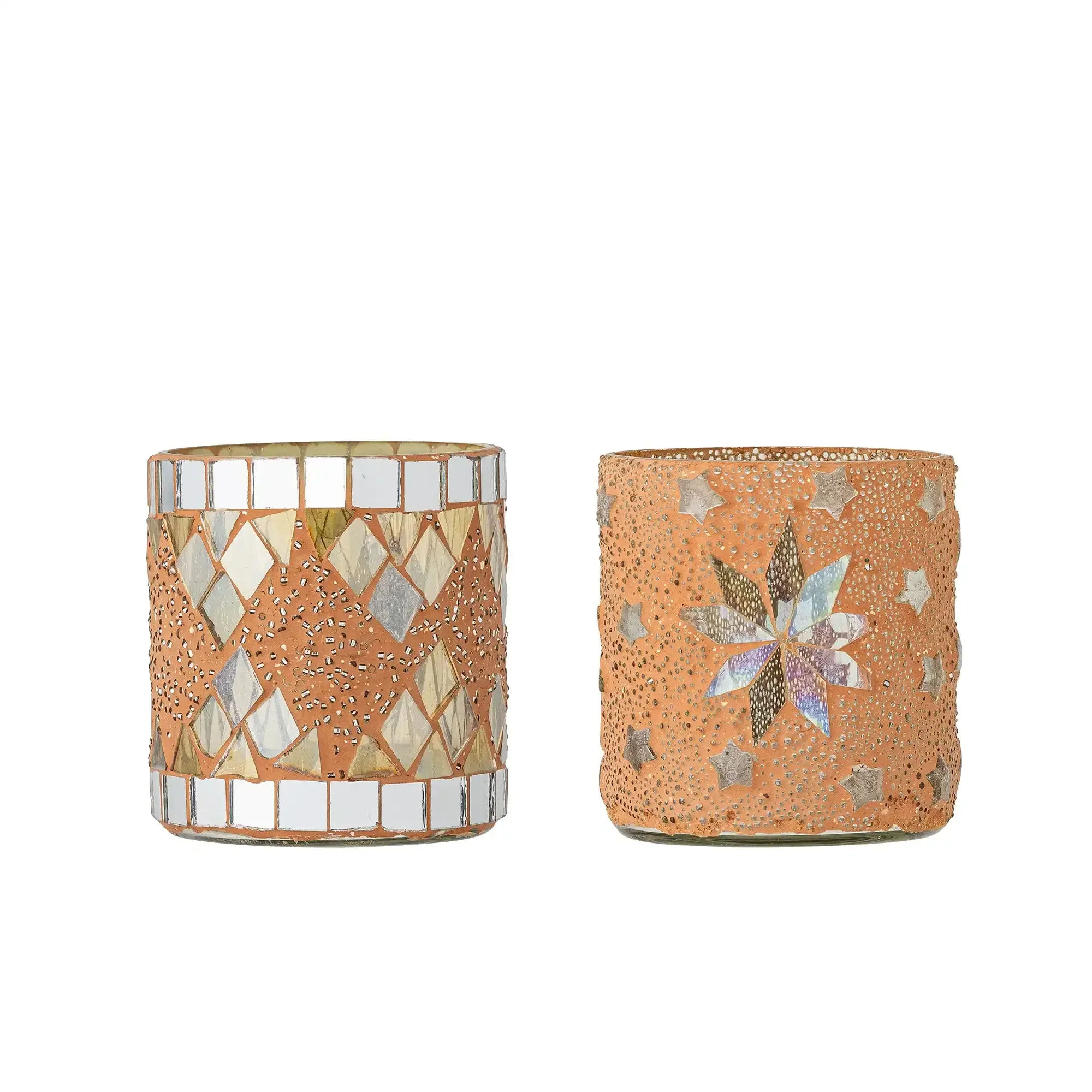 Waxinelichthouder glas nature Miya – set van 2 Waxinelichthouder glas nature Miya – set van 2