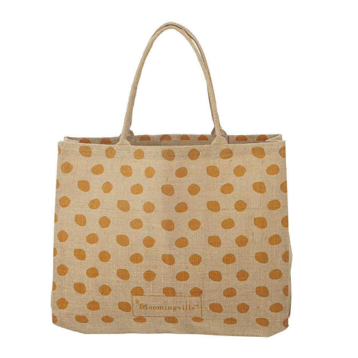 Bergamo shopper tas geel jute