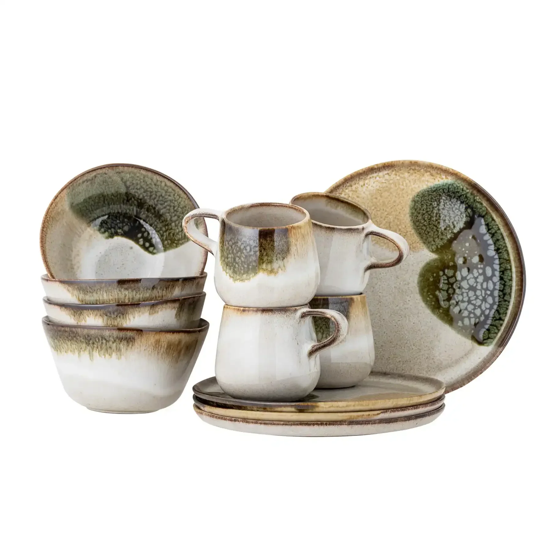 Ontbijtset groen Jules – set van 12