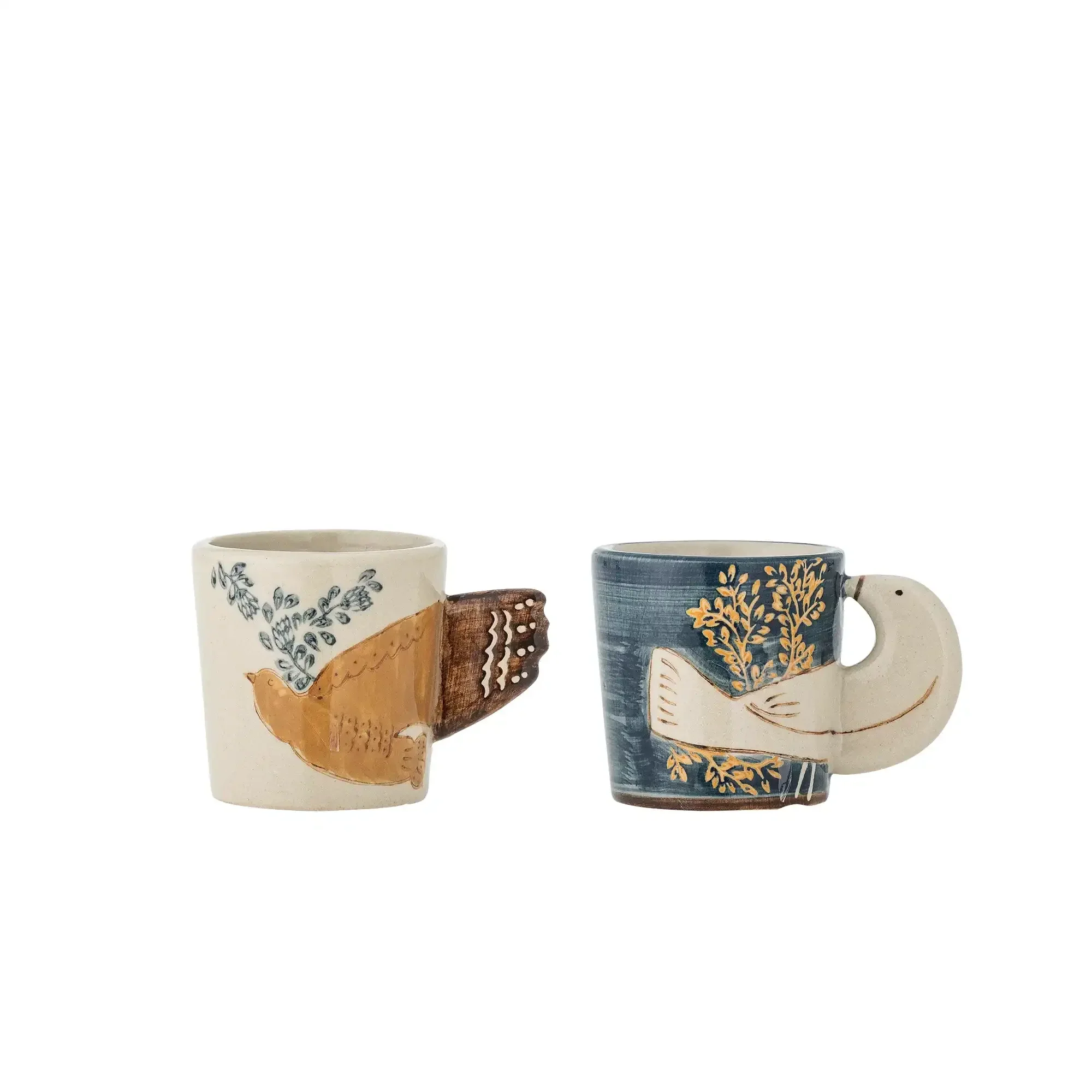 Espressomok blauw Hezha 55ml – set van 2