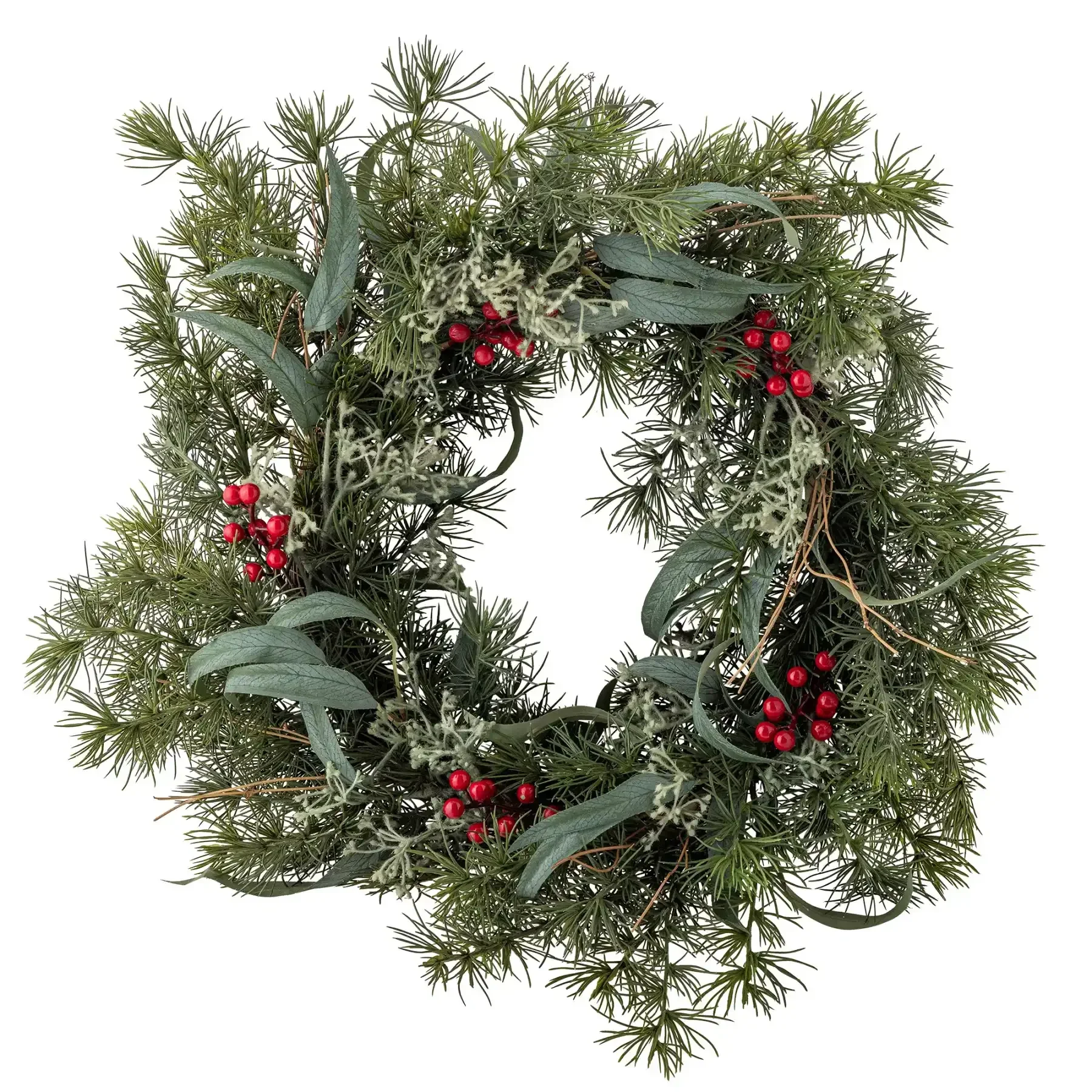 Kerstkrans kunststof groen 60cm