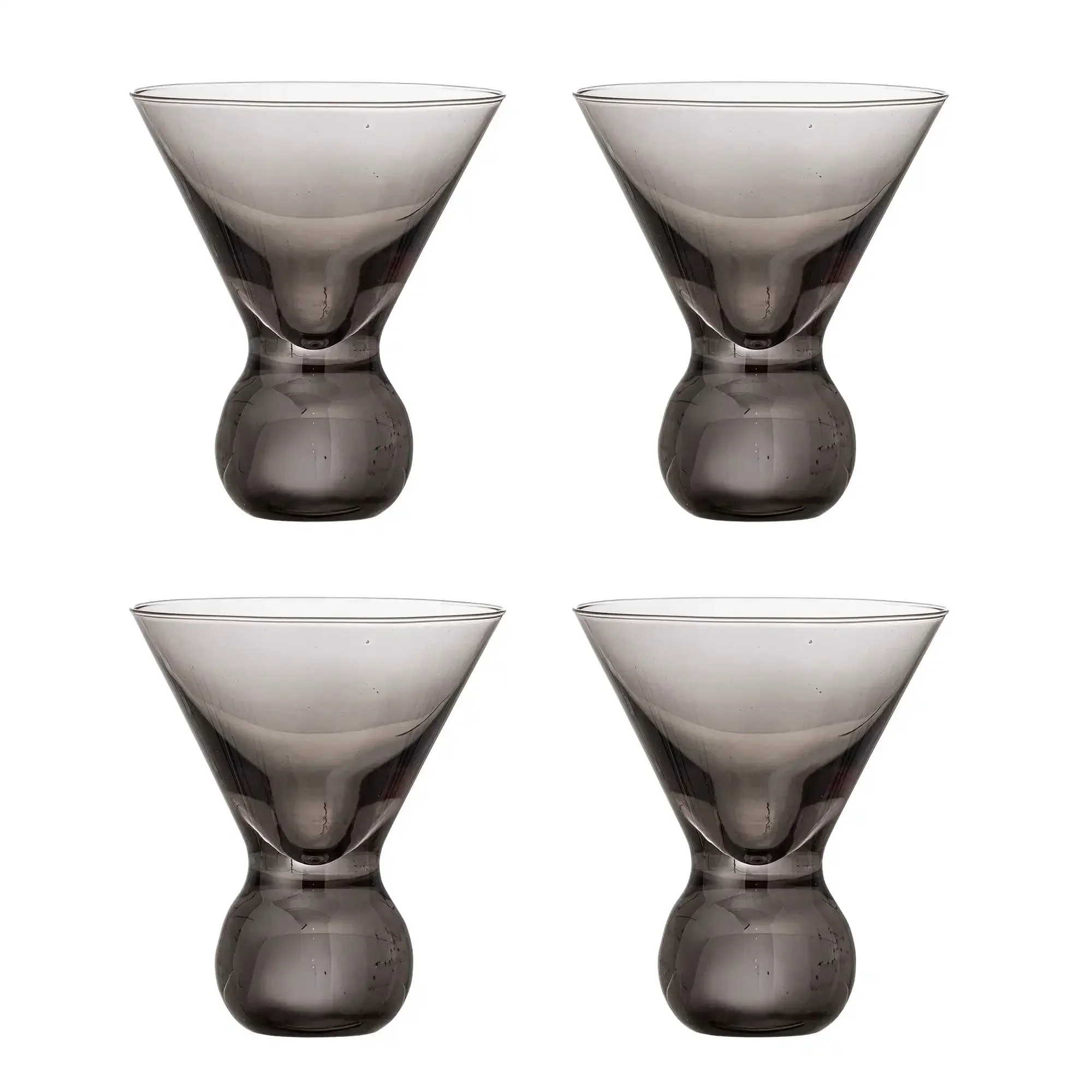 Cocktailglas glas grijs Corliss – set van 4