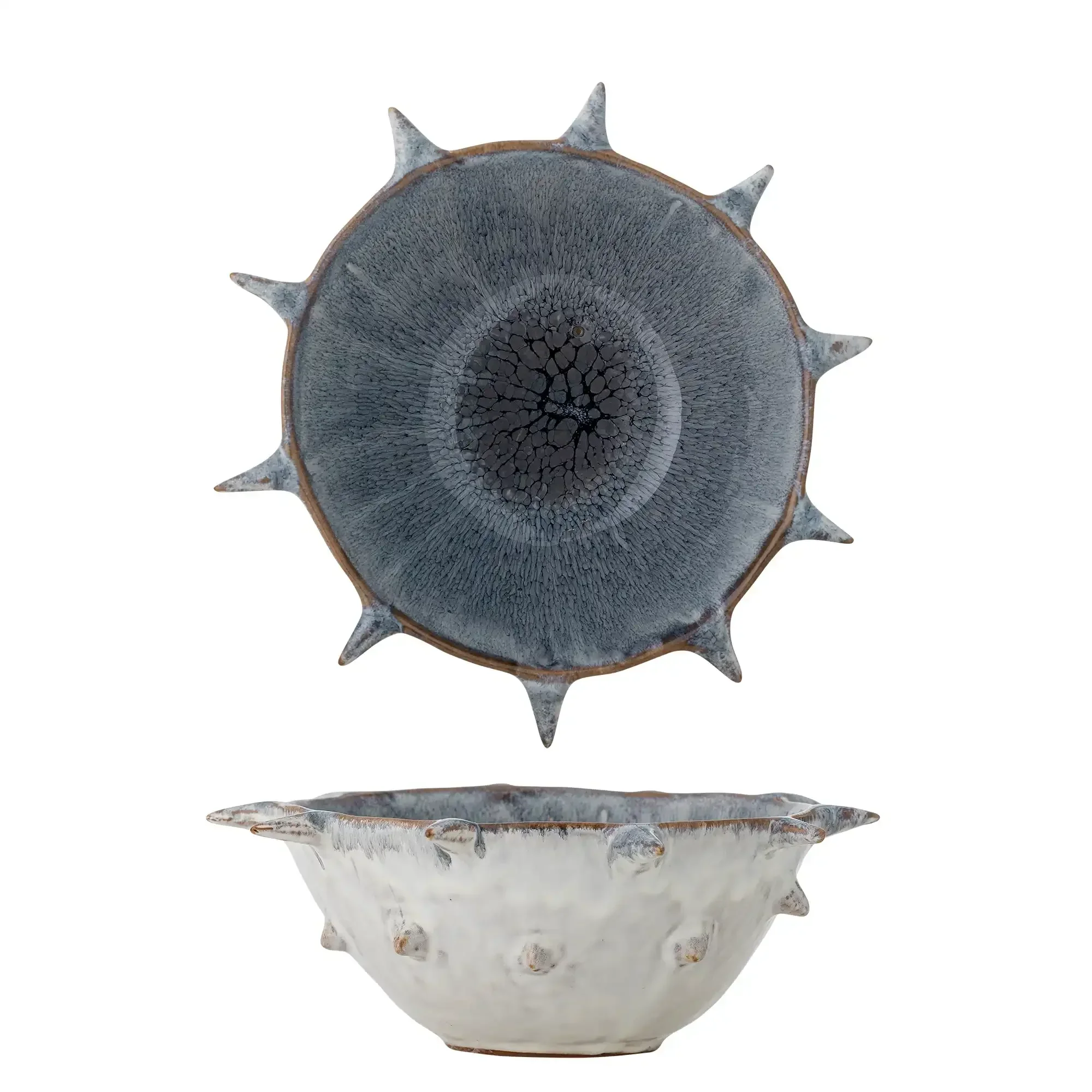 Schaal aardewerk blauw Edie 22cm
