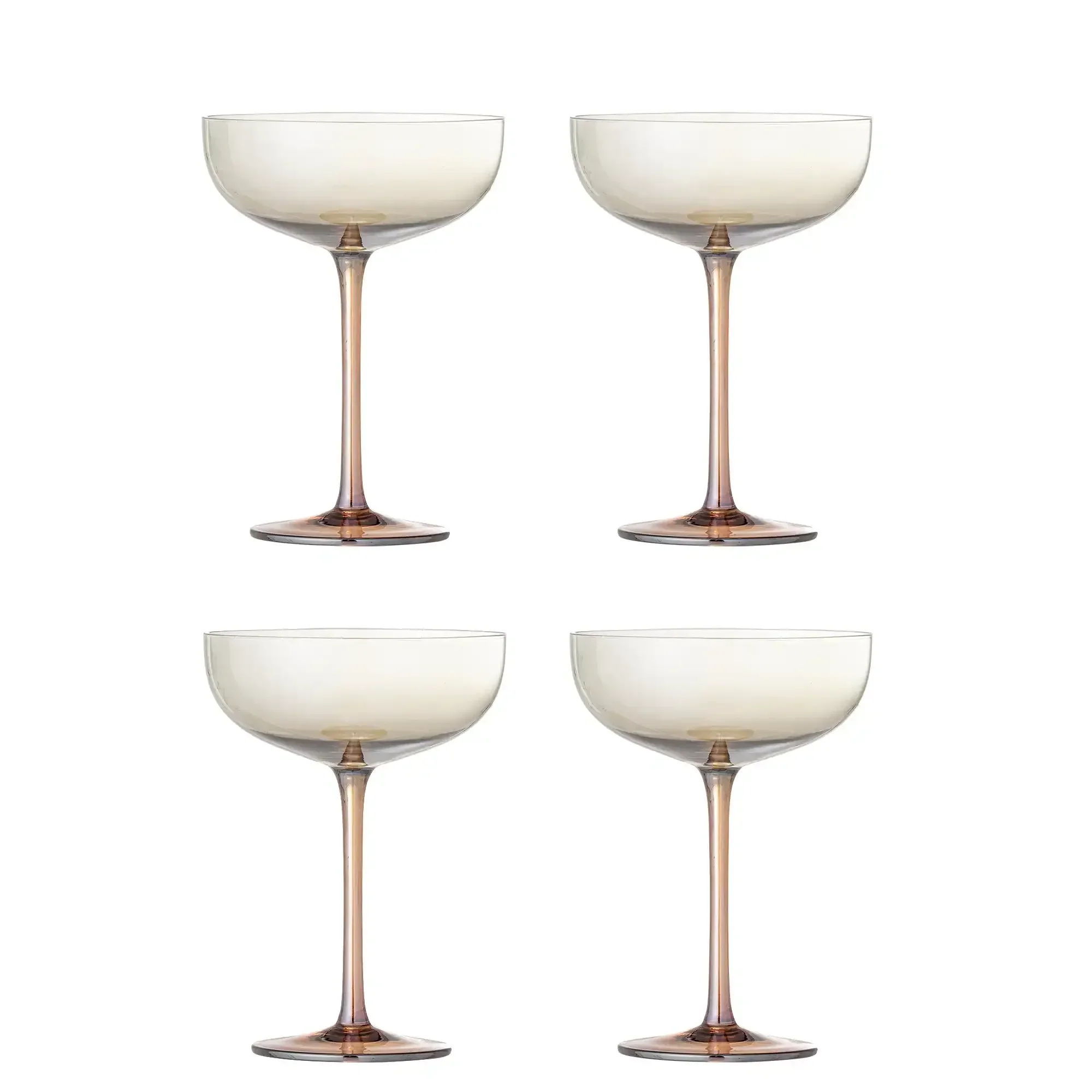 Cocktailglas glas brons Aston – 4 stuks
