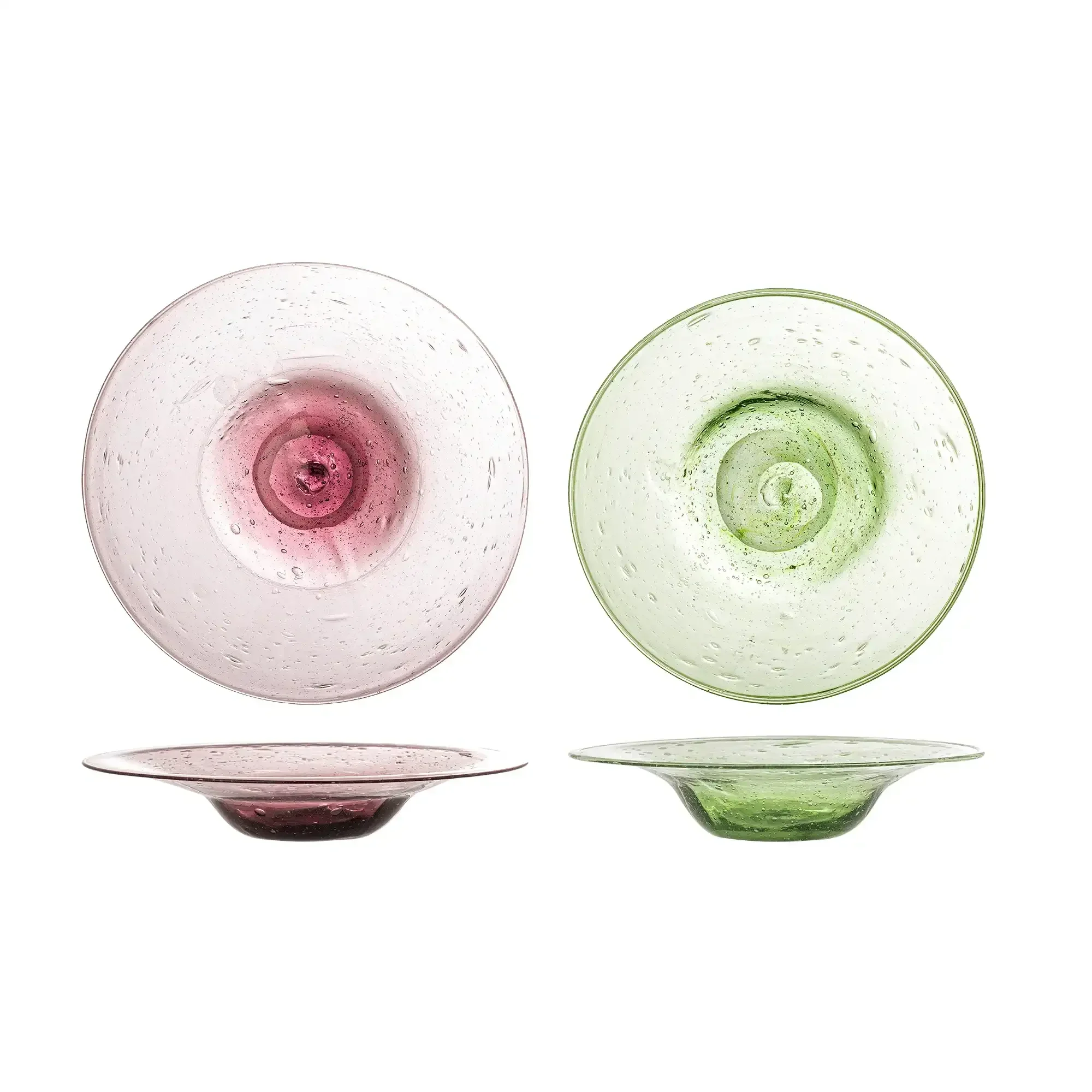 Bord glas groen Sunil 19cm – set van 2 Bord glas groen Sunil 19cm – set van 2