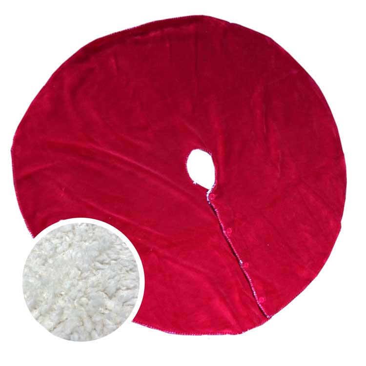 COBY – Kerstboomrok – 110 cm rond – Kerst – Teddy onderkant COBY – Kerstboomrok – 110 cm rond – Kerst – Teddy onderkant