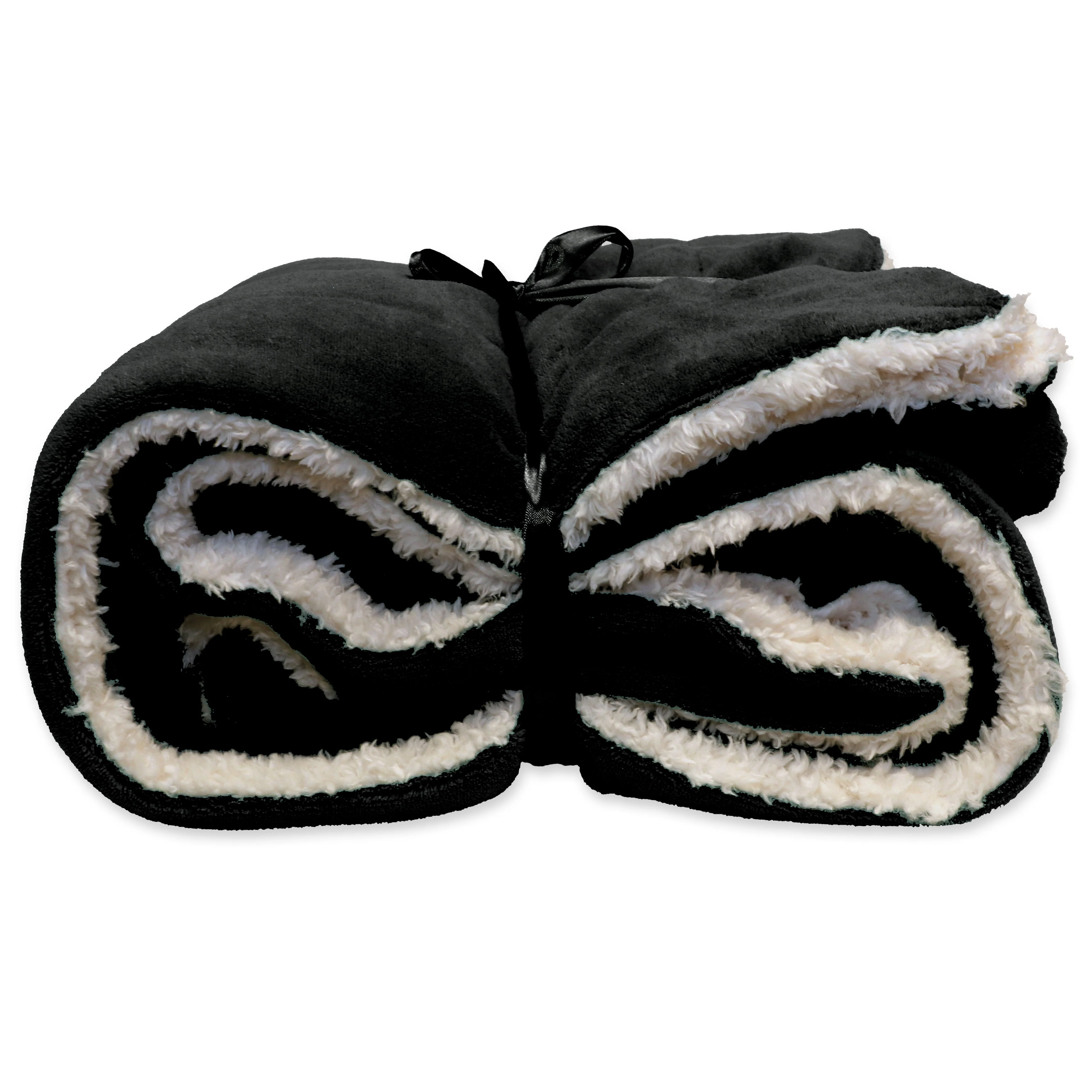 Plaid Lars Unique Living - 150x200 cm - Heerlijk warm - Effen kleur - Teddy binnenkant - Fleece