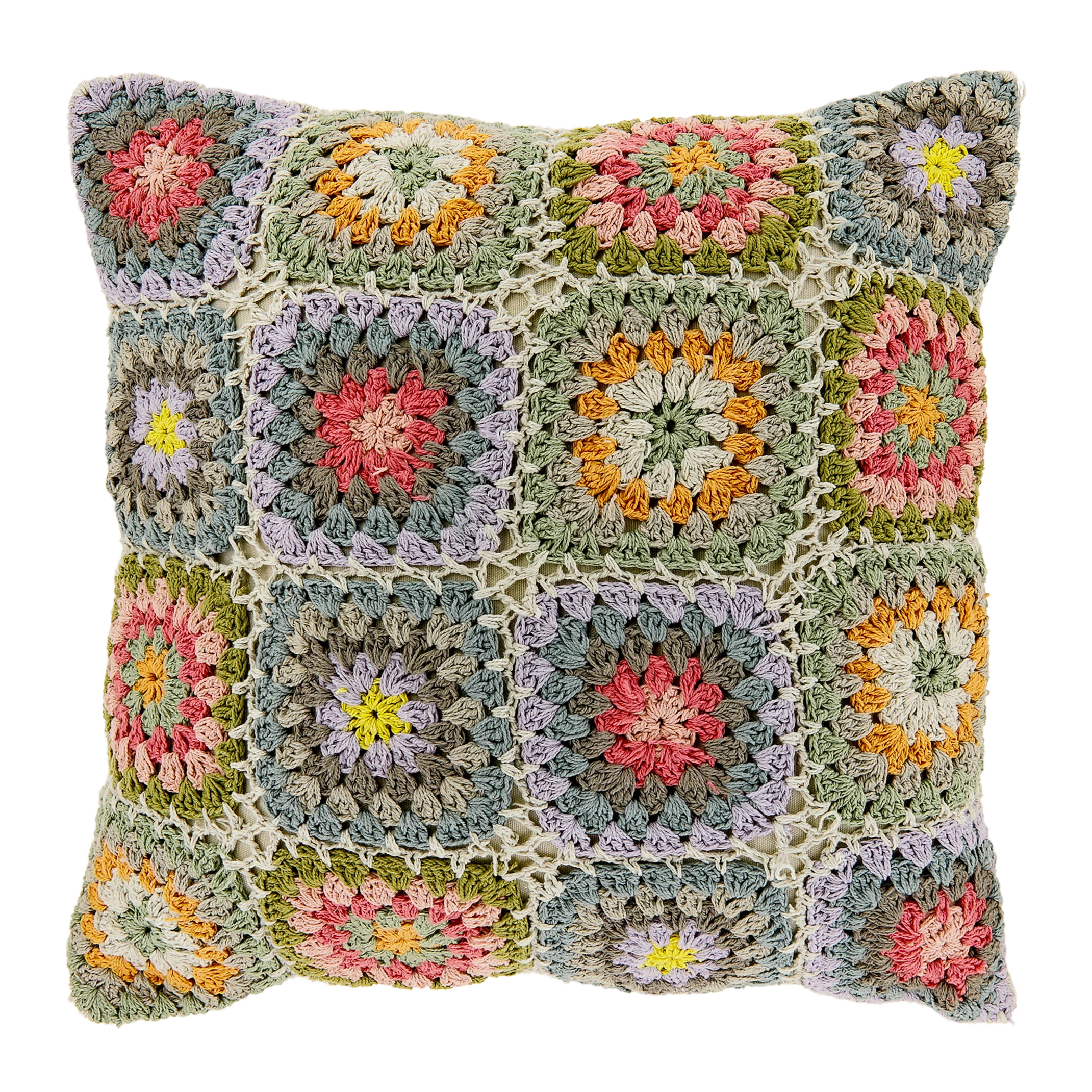 DINA – Sierkussen – 45×45 cm – Knitted – Kleurrijk