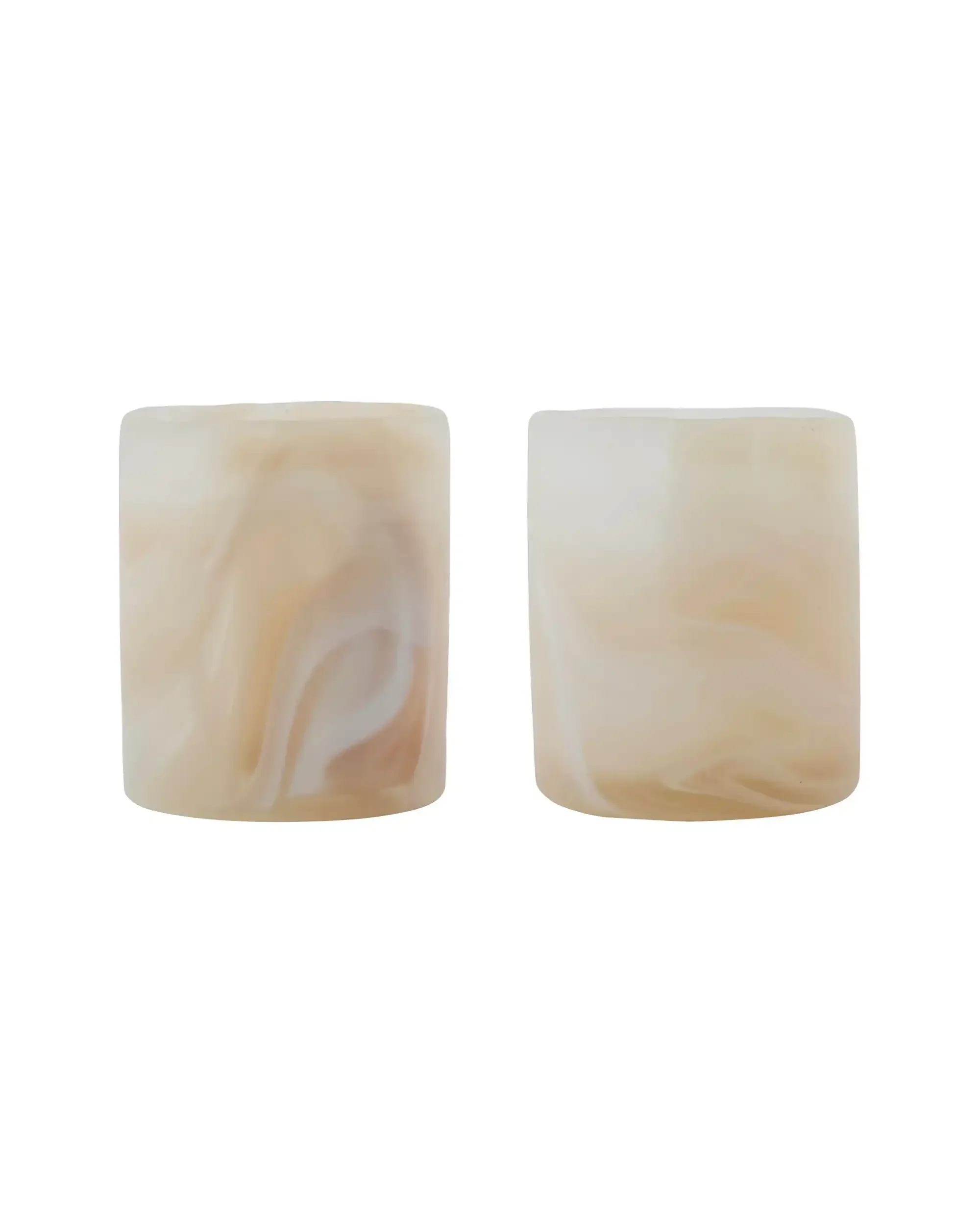 Theelichthouder Kae Beige Hoogte 8cm – 2 stuks Theelichthouder Kae Beige Hoogte 8cm – 2 stuks