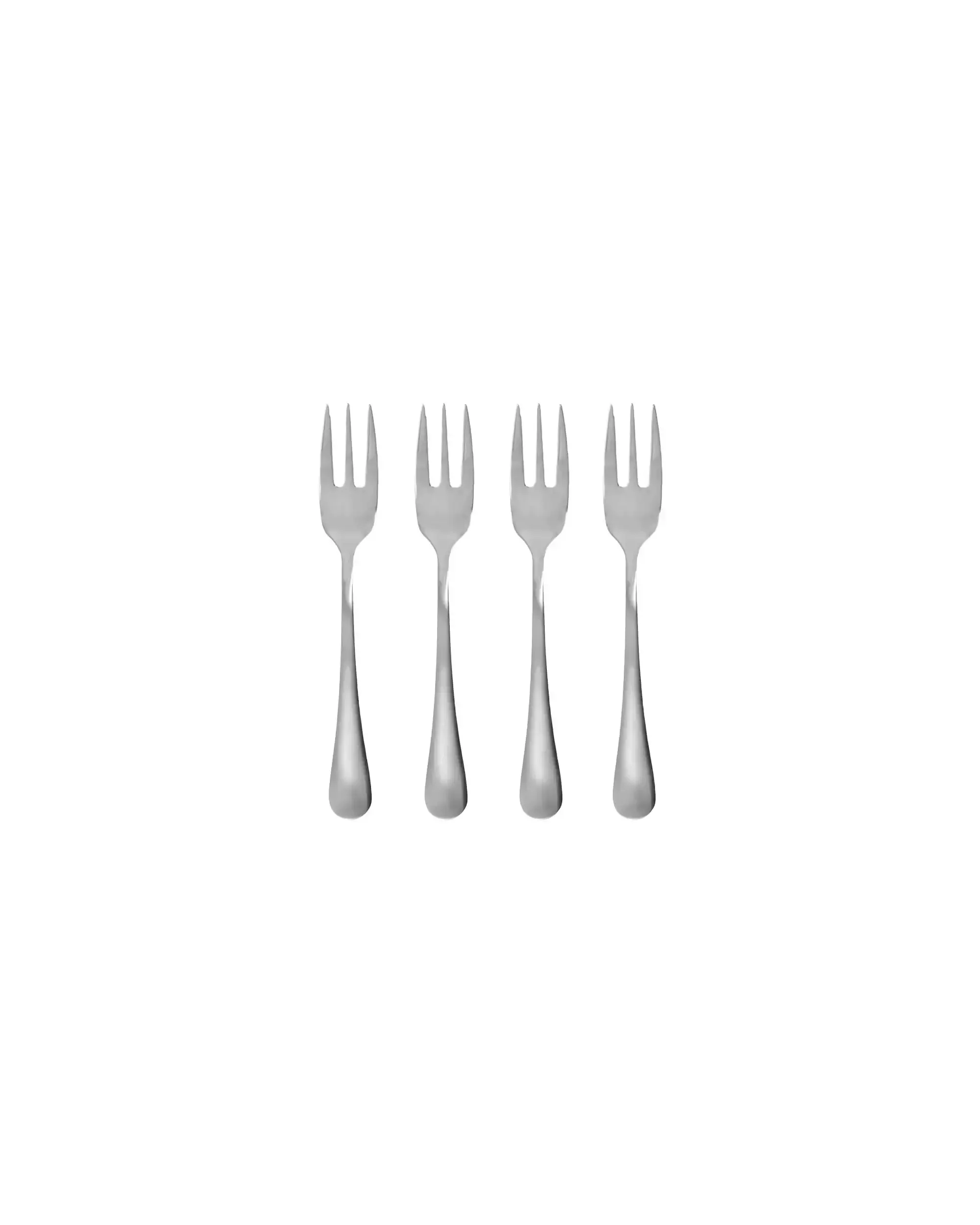 Cakevork Brush Zilveren afwerking – 4 stuks