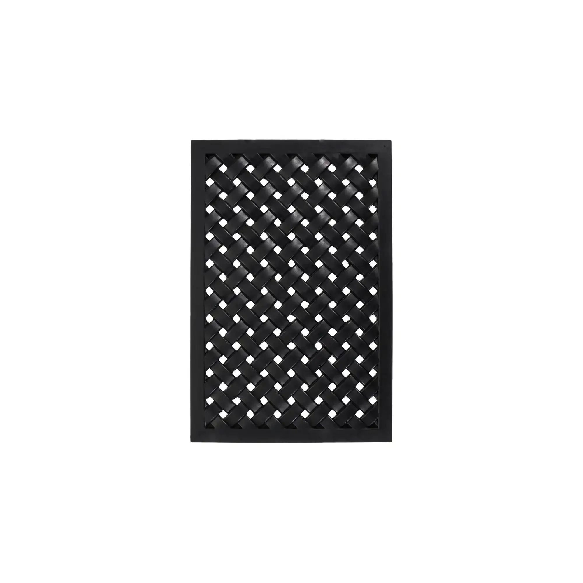 Deurmat Braid zwart rubber 40x60cm