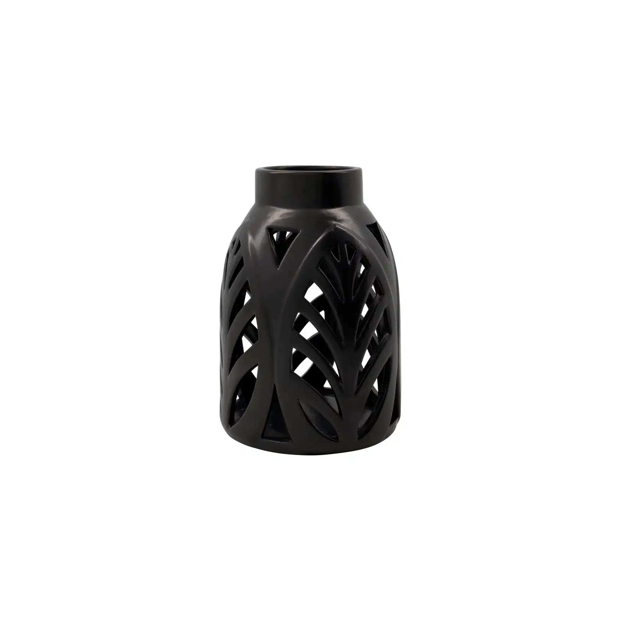 Elm lantaarn zwart 22cm
