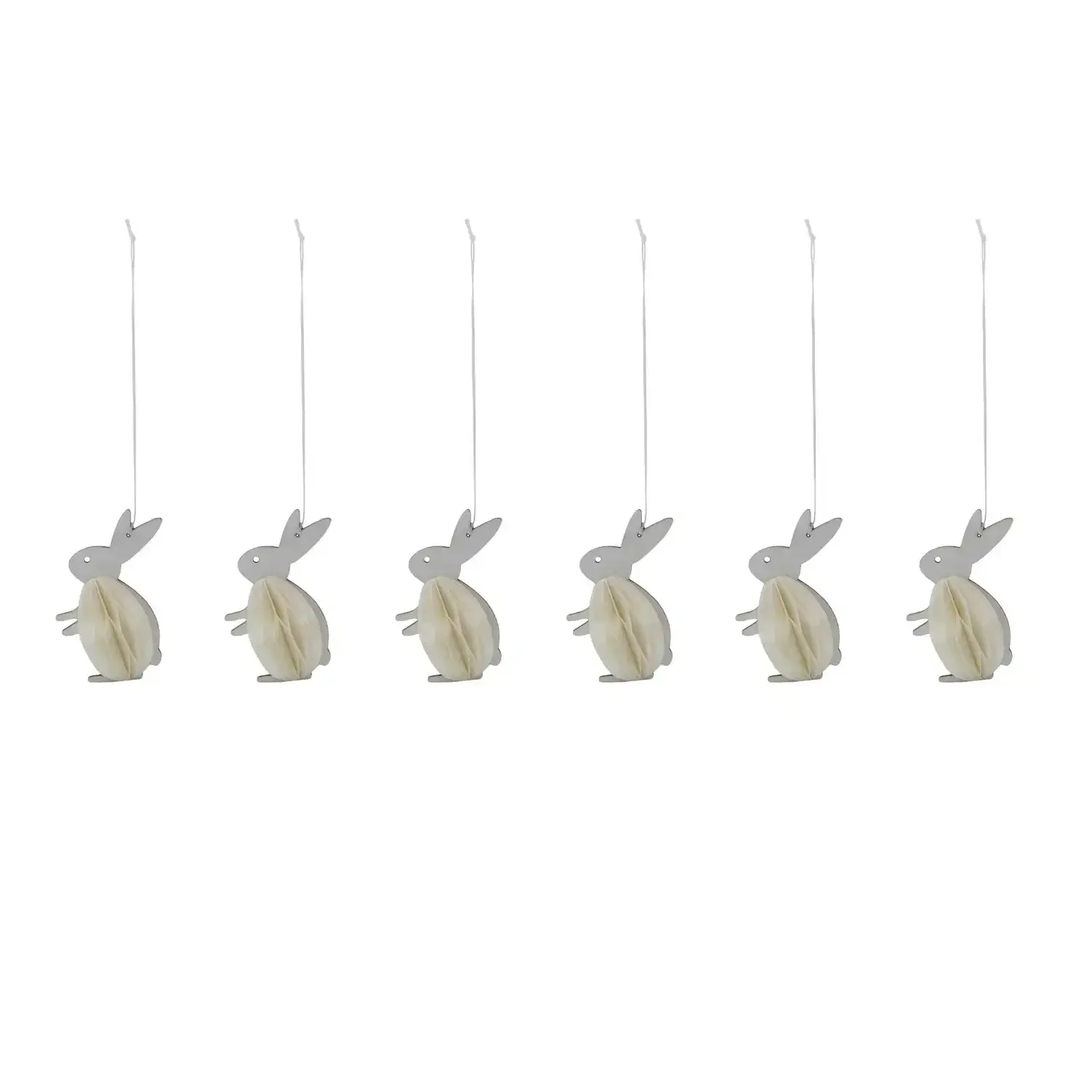 Paasversiering Rabb gebroken wit – 6 stuks