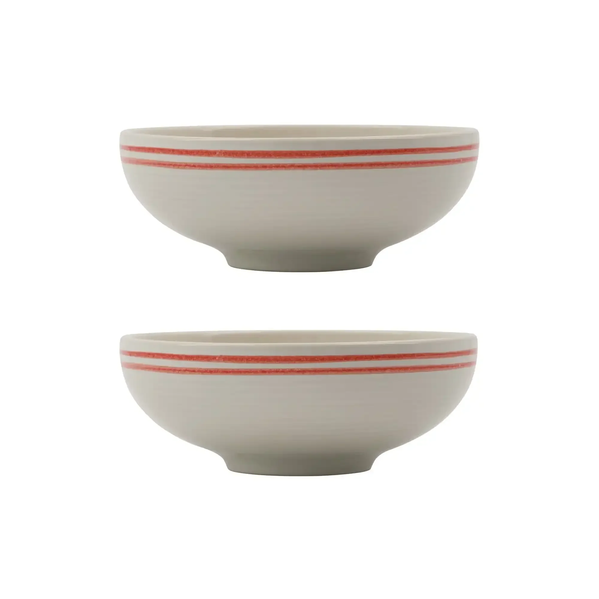 Bistro schaal rood 15cm – set van 2