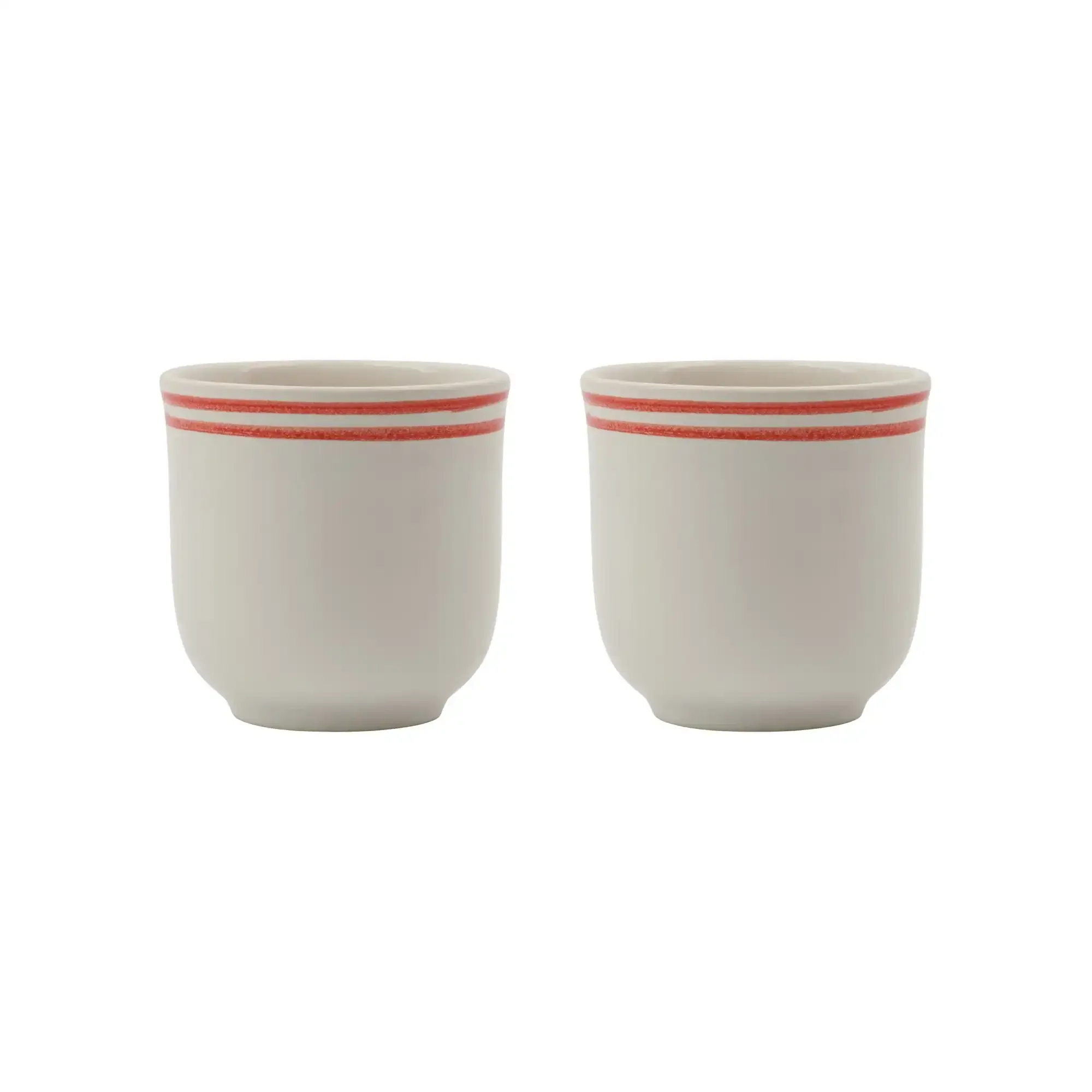 Bistro mok rood wit – set van 2