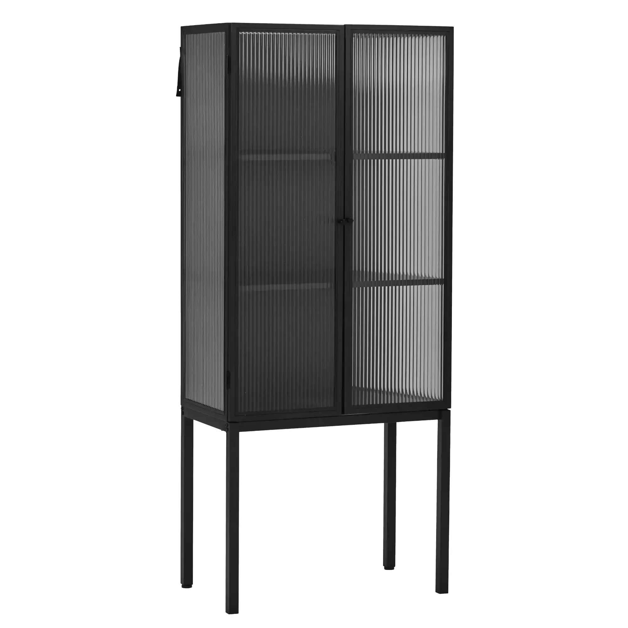 Vitrinekast Cabin zwart 168cm