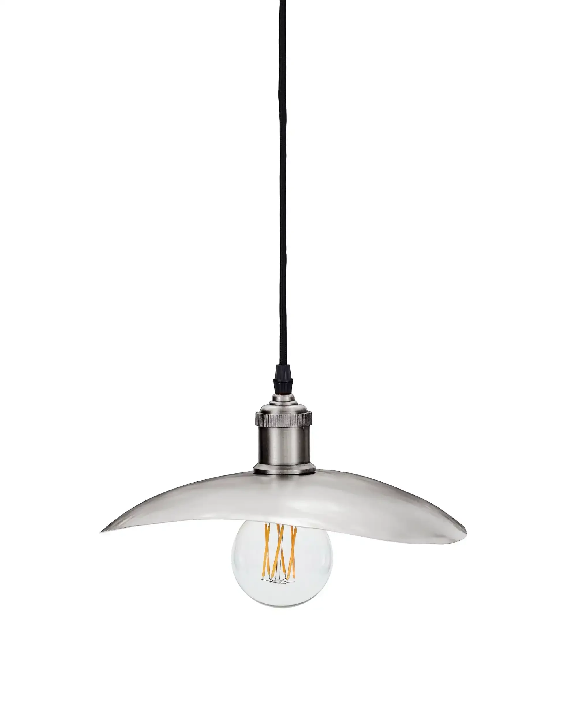 Hatt lampenkap in geborsteld zilver 30cm